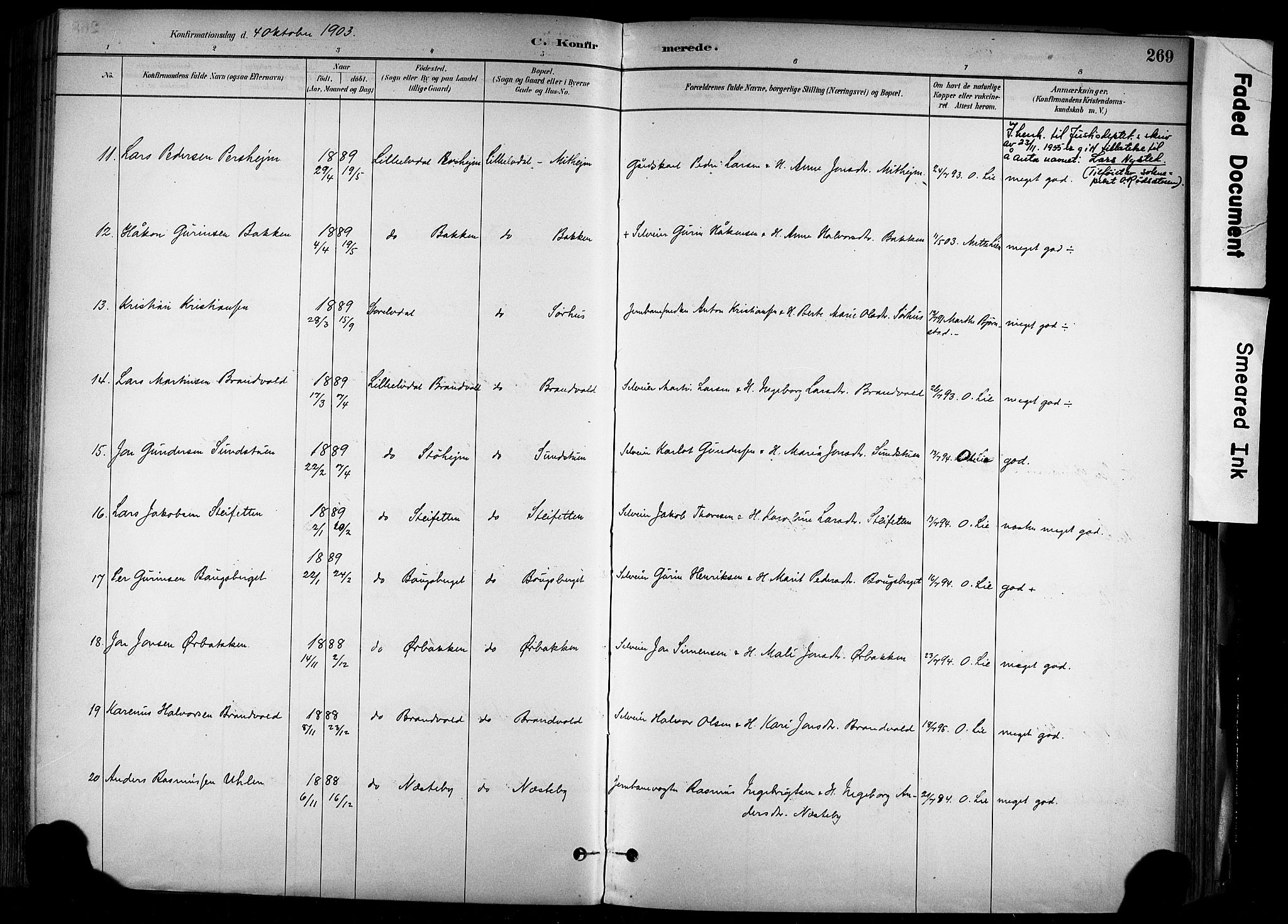 Alvdal prestekontor, AV/SAH-PREST-060/H/Ha/Haa/L0002: Parish register (official) no. 2, 1883-1906, p. 269