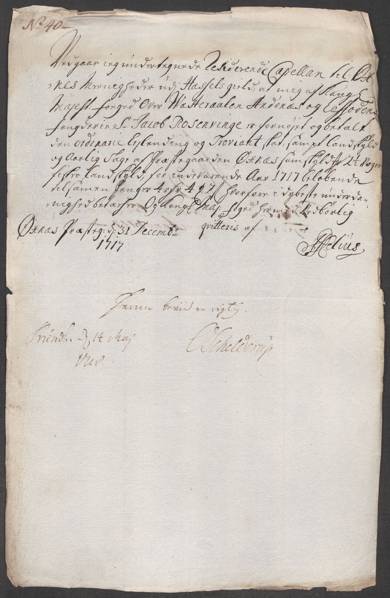 Rentekammeret inntil 1814, Reviderte regnskaper, Fogderegnskap, AV/RA-EA-4092/R67/L4683: Fogderegnskap Vesterålen, Andenes og Lofoten, 1717, p. 239