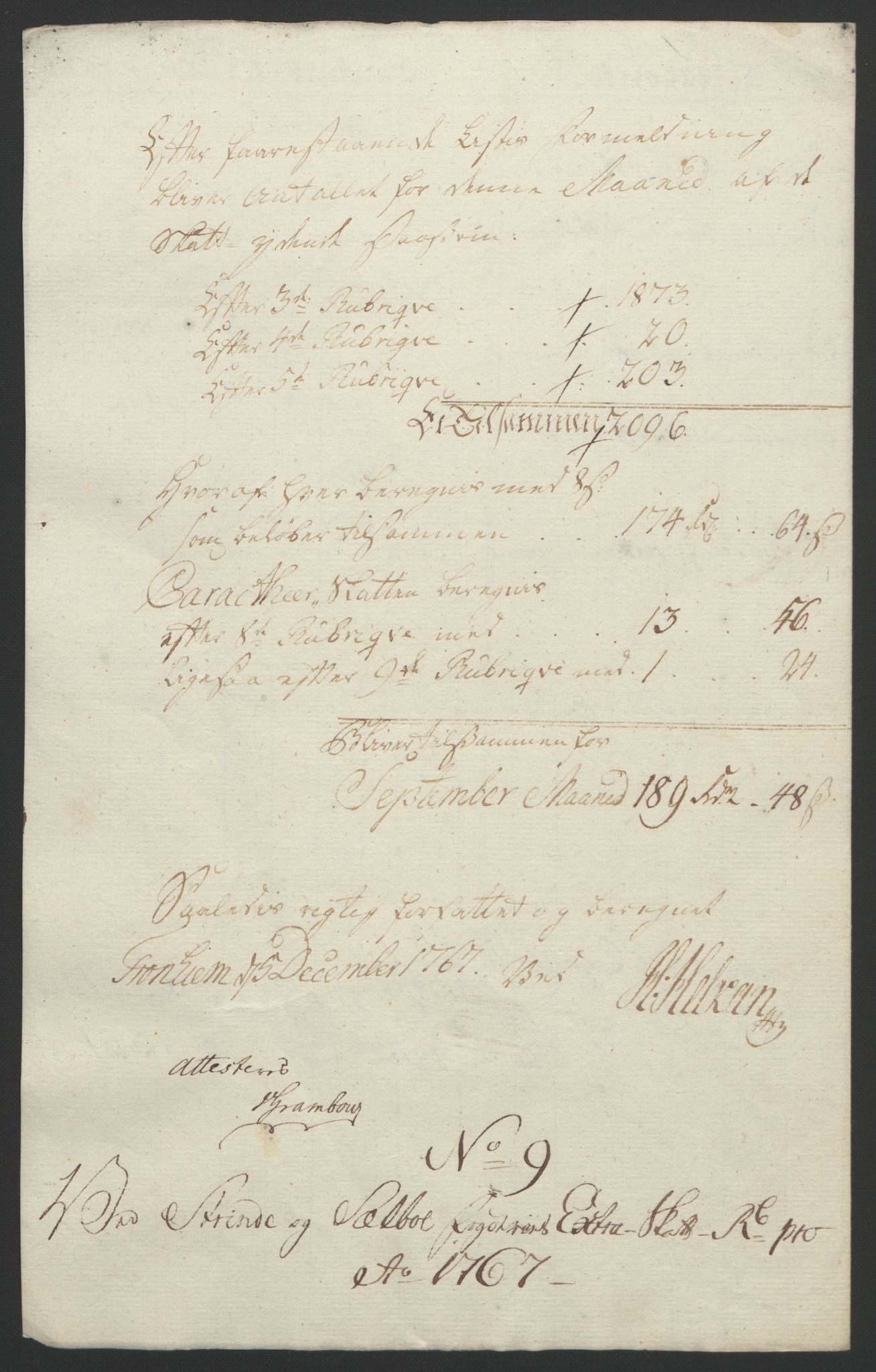 Rentekammeret inntil 1814, Reviderte regnskaper, Fogderegnskap, AV/RA-EA-4092/R61/L4180: Ekstraskatten Strinda og Selbu, 1762-1767, p. 390