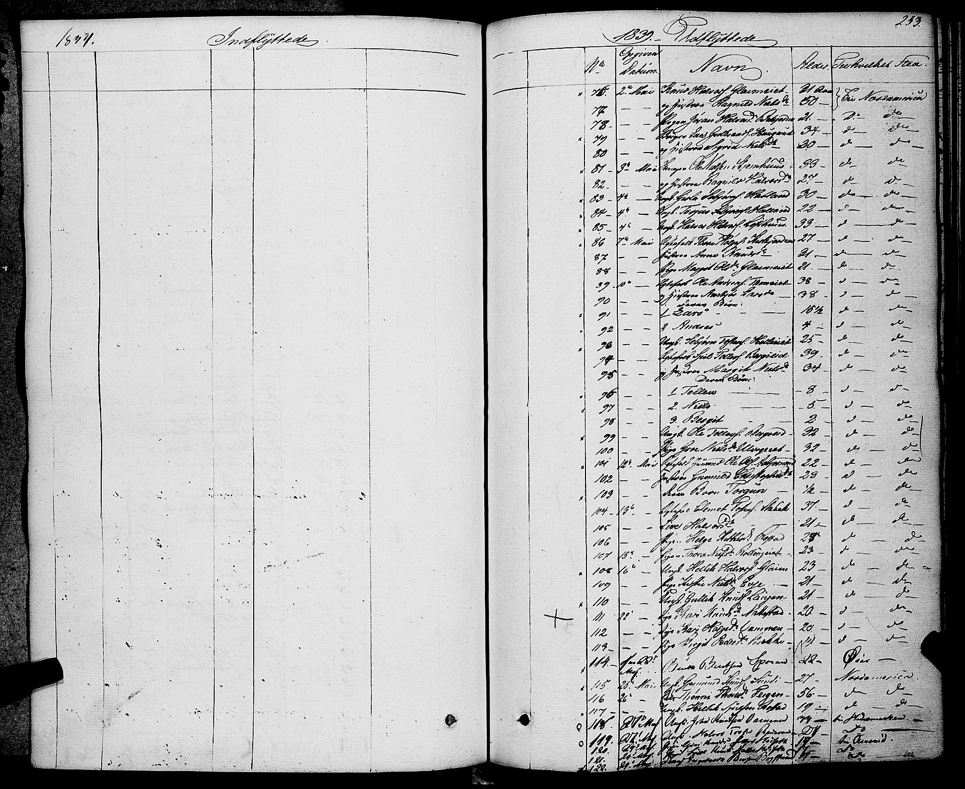 Rollag kirkebøker, SAKO/A-240/F/Fa/L0007: Parish register (official) no. I 7, 1828-1847, p. 253