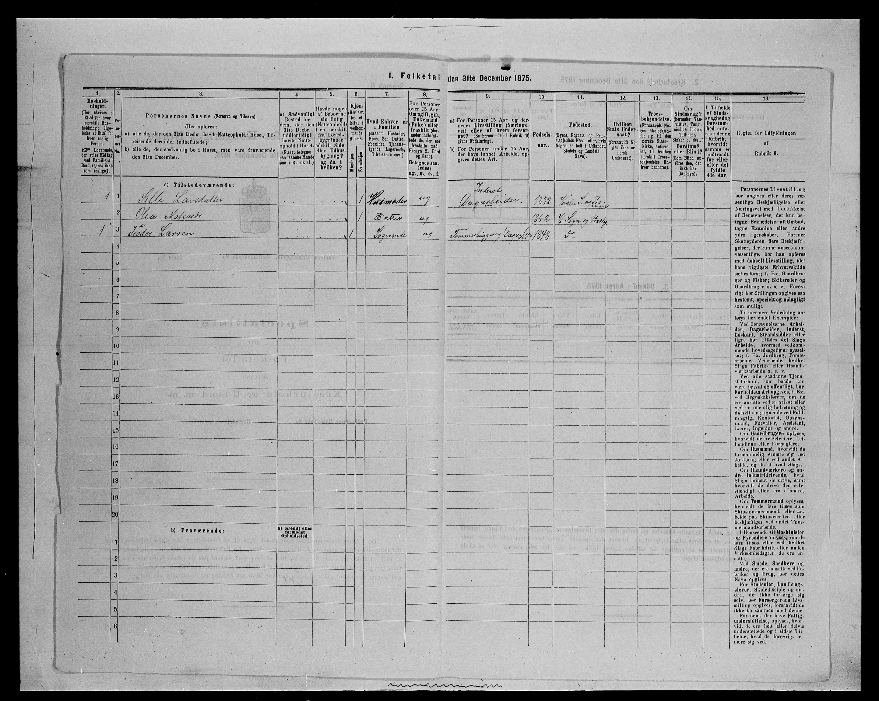 SAH, 1875 census for 0426P Våler parish (Hedmark), 1875, p. 246