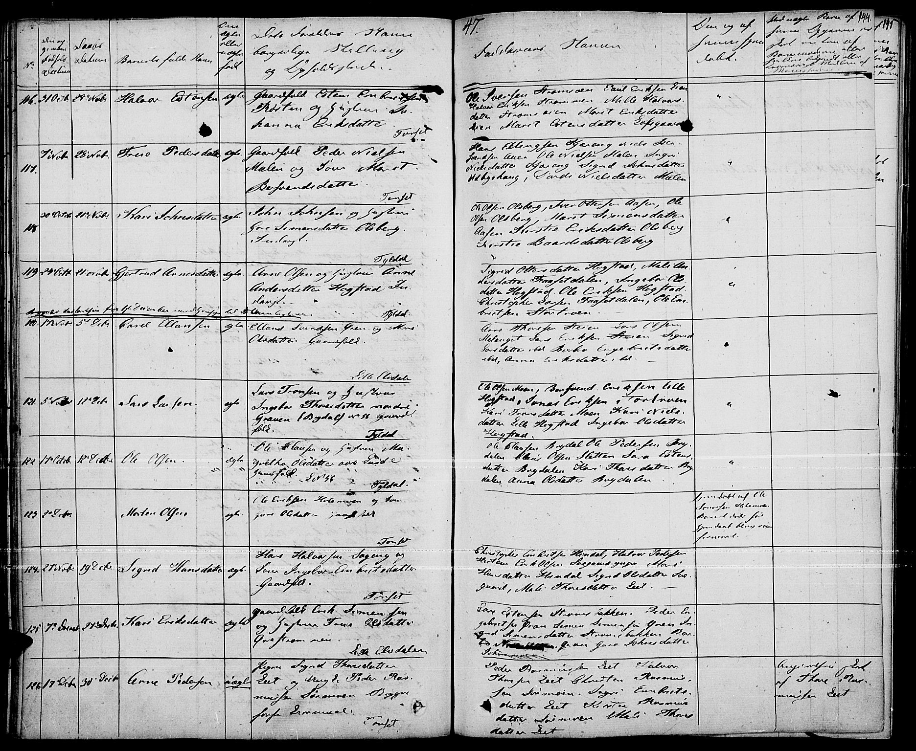 Tynset prestekontor, SAH/PREST-058/H/Ha/Haa/L0019: Parish register (official) no. 19, 1829-1847, p. 144