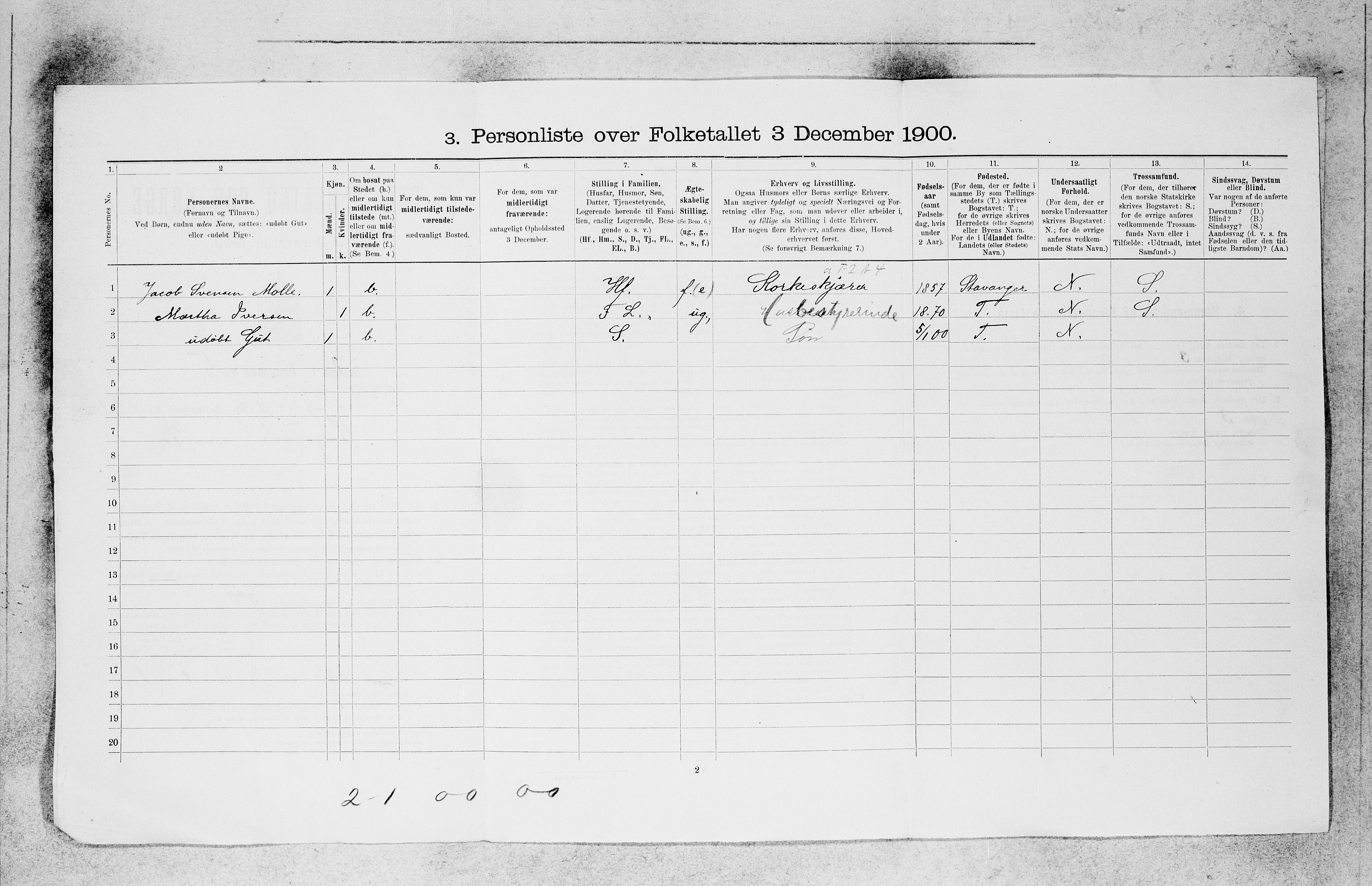 SAB, 1900 census for Bergen, 1900, p. 28941