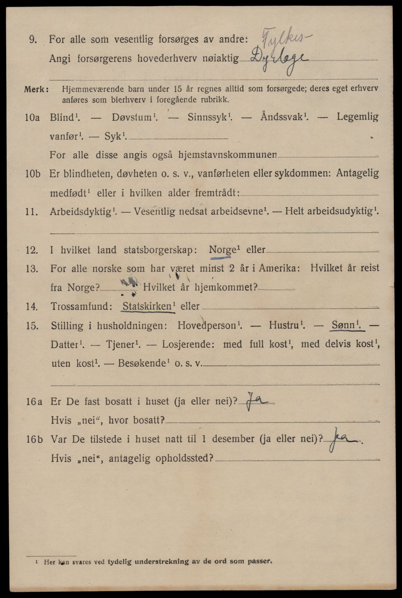 SAST, 1920 census for Stavanger, 1920, p. 97249