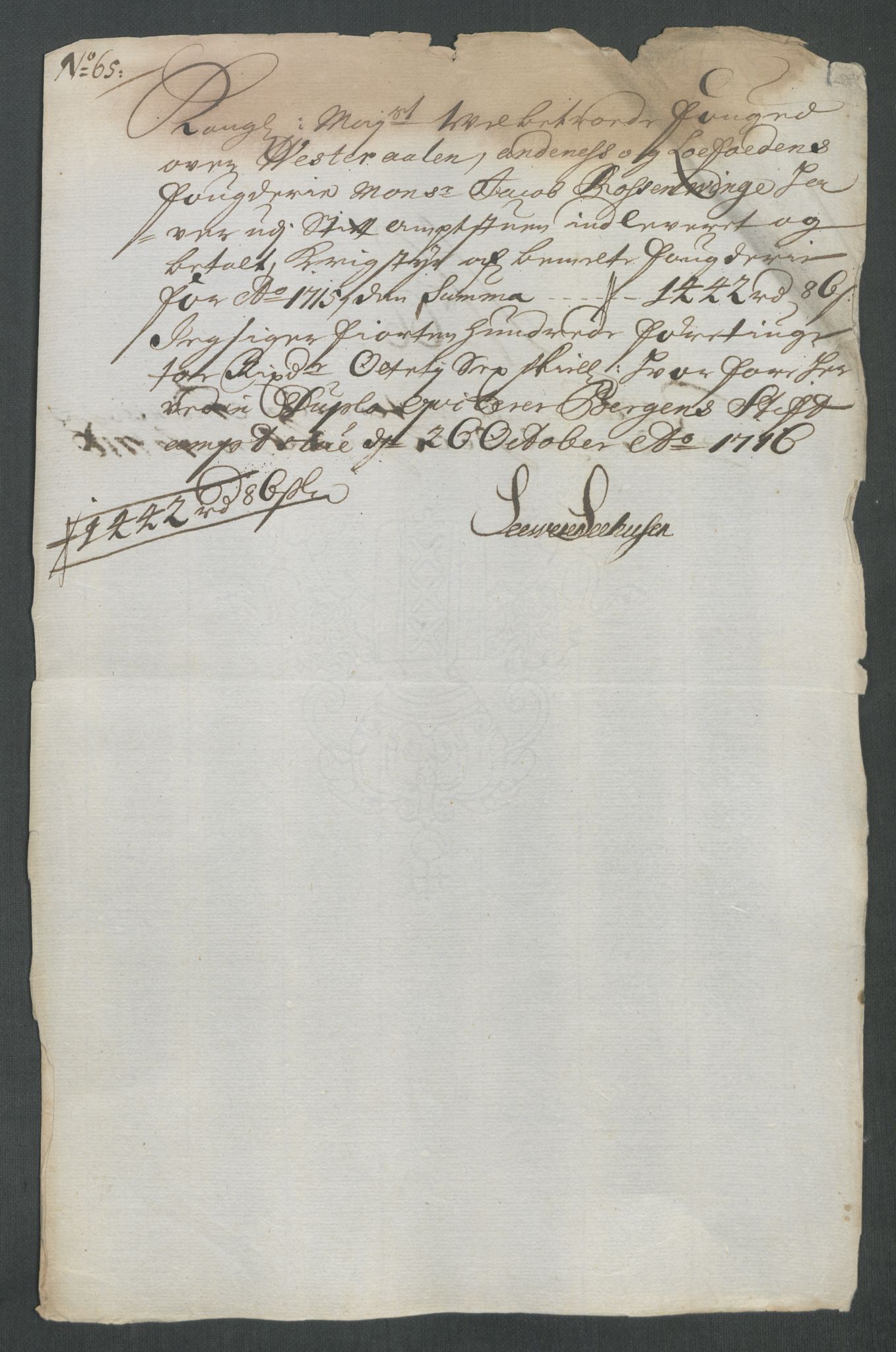 Rentekammeret inntil 1814, Reviderte regnskaper, Fogderegnskap, AV/RA-EA-4092/R67/L4682: Fogderegnskap Vesterålen, Andenes og Lofoten, 1716, p. 311