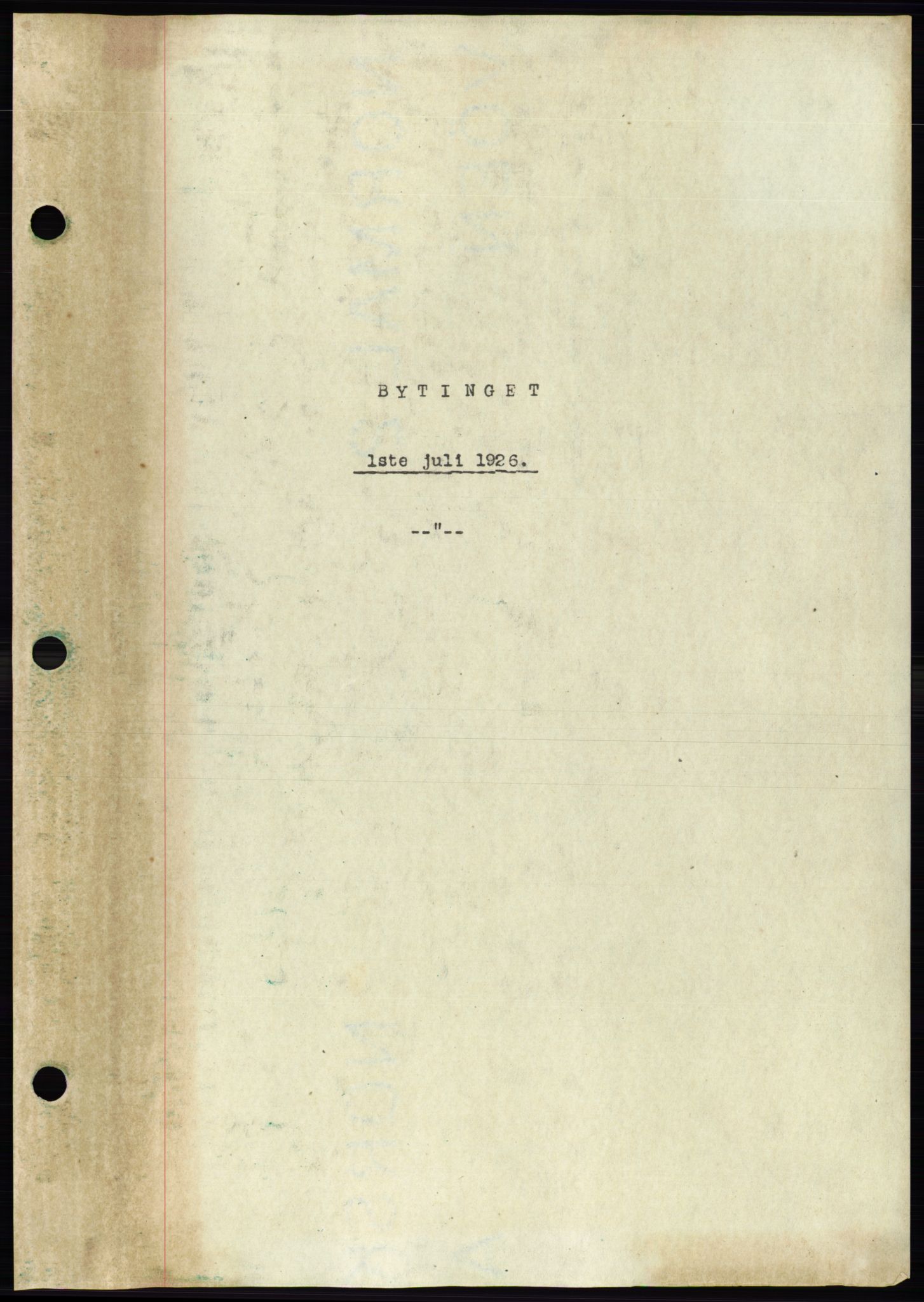 Ålesund byfogd, AV/SAT-A-4384: Mortgage book no. 21, 1926-1927, Deed date: 01.07.1926