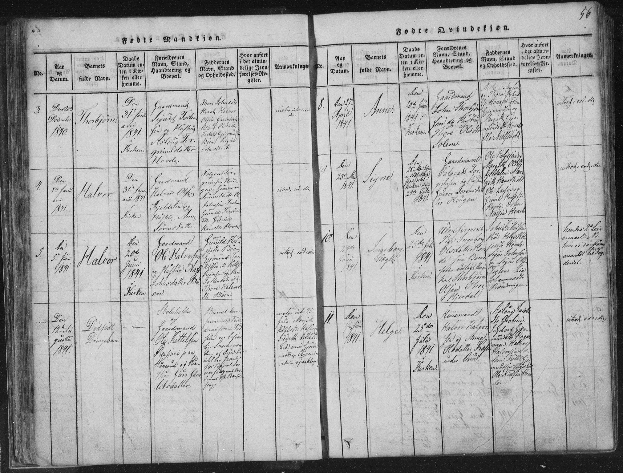 Hjartdal kirkebøker, SAKO/A-270/F/Fc/L0001: Parish register (official) no. III 1, 1815-1843, p. 56