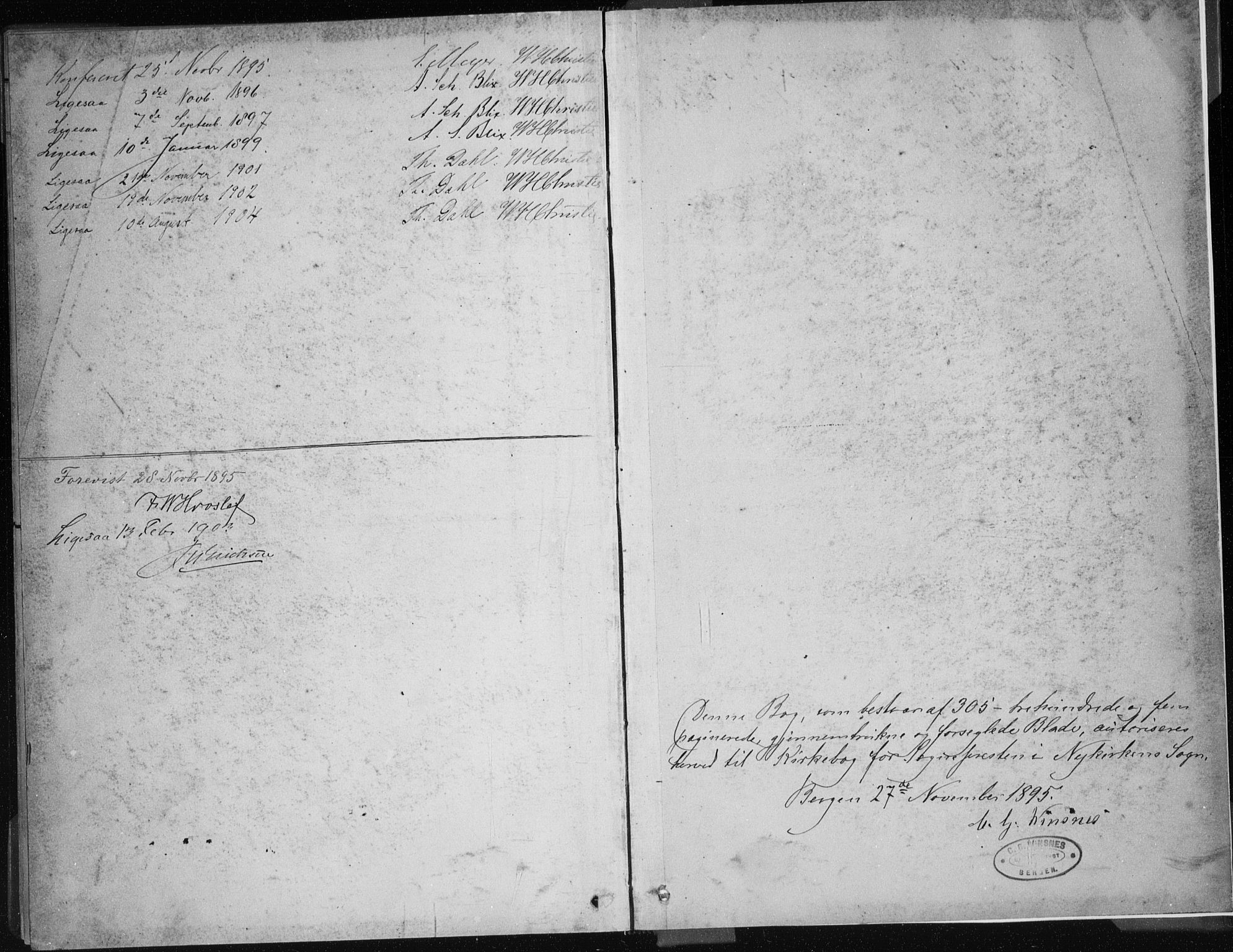 Nykirken Sokneprestembete, AV/SAB-A-77101/H/Haa/L0018: Parish register (official) no. B 6, 1895-1903