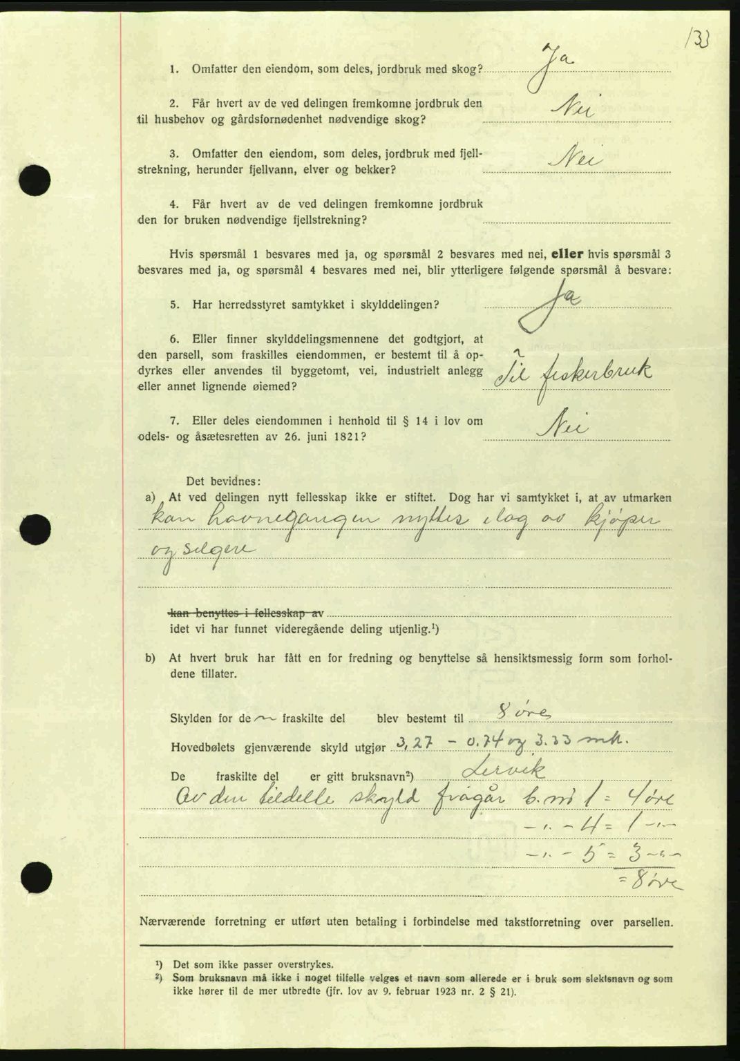 Nordmøre sorenskriveri, AV/SAT-A-4132/1/2/2Ca: Mortgage book no. A95, 1943-1943, Diary no: : 1085/1943