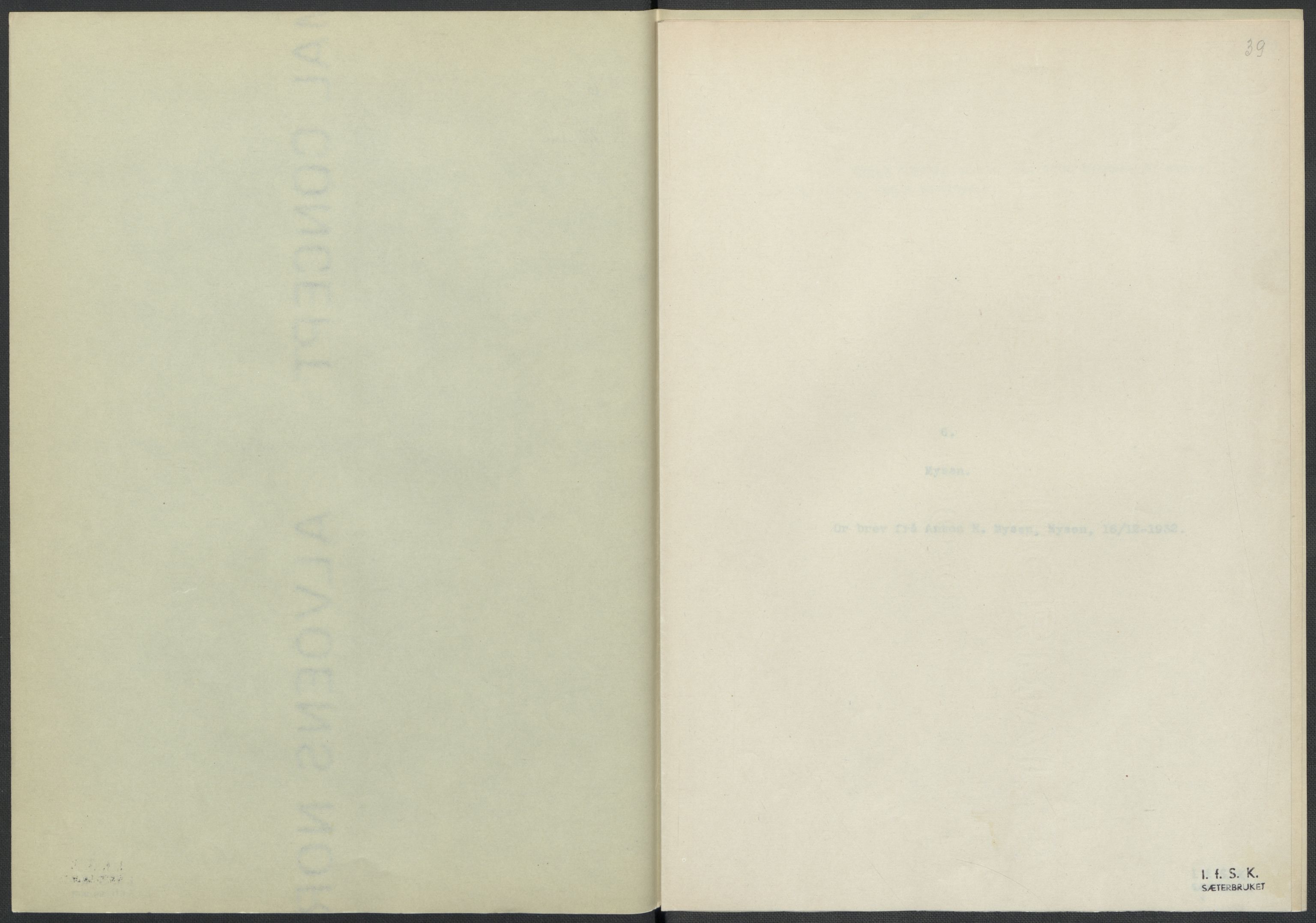 Instituttet for sammenlignende kulturforskning, RA/PA-0424/F/Fc/L0002/0001: Eske B2: / Østfold (perm I), 1932-1935, p. 39