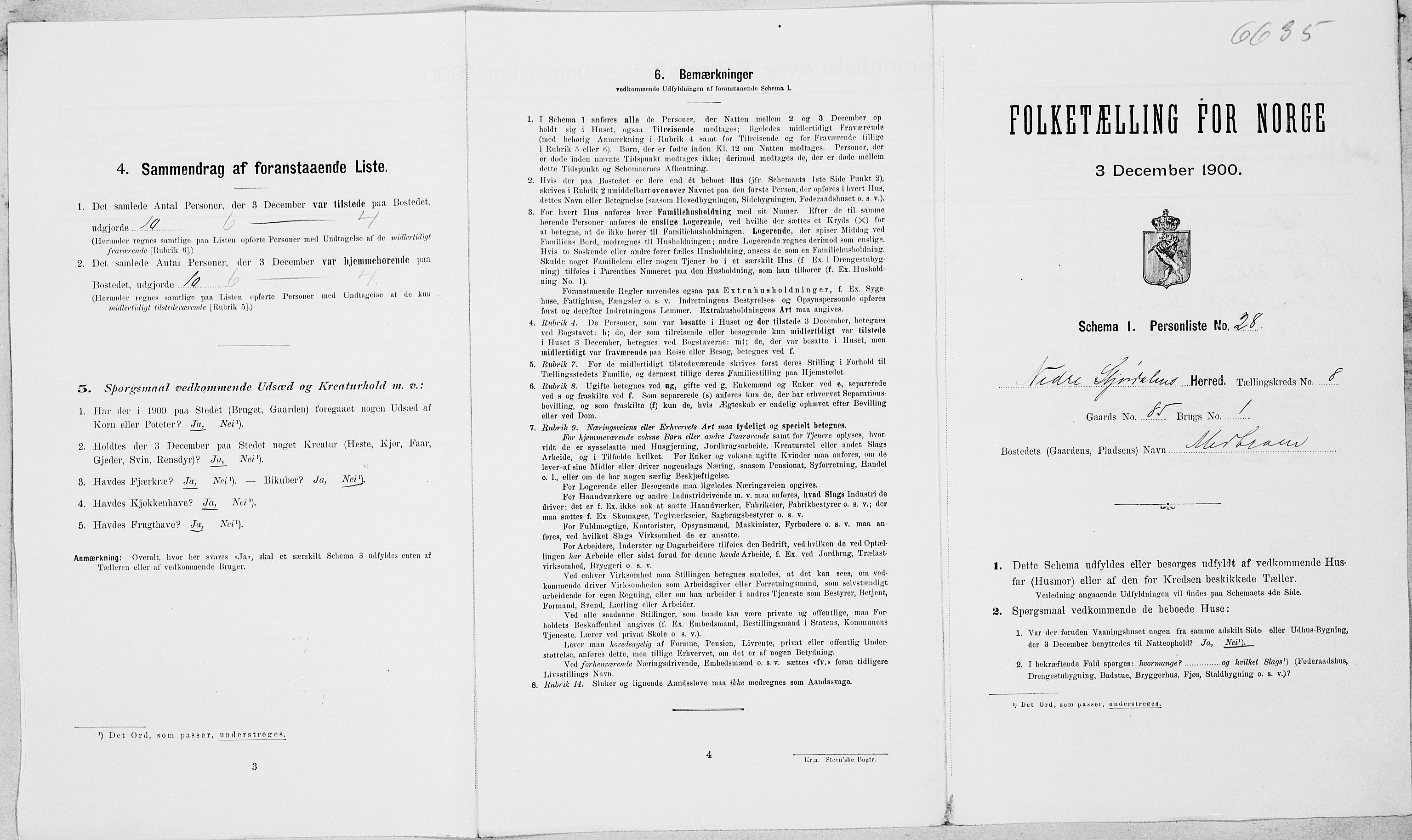 SAT, 1900 census for Nedre Stjørdal, 1900, p. 972