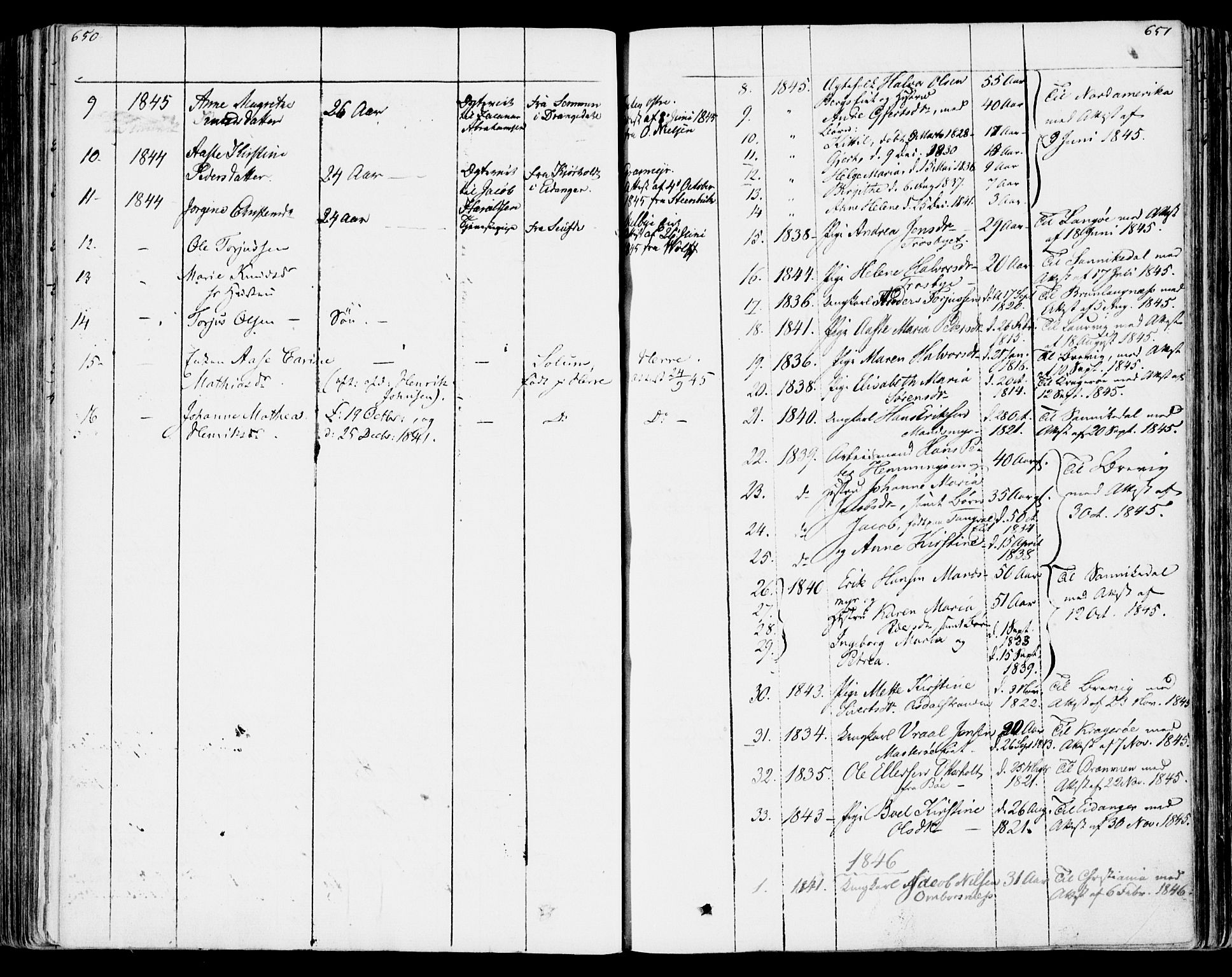 Bamble kirkebøker, SAKO/A-253/F/Fa/L0004: Parish register (official) no. I 4, 1834-1853, p. 650-651