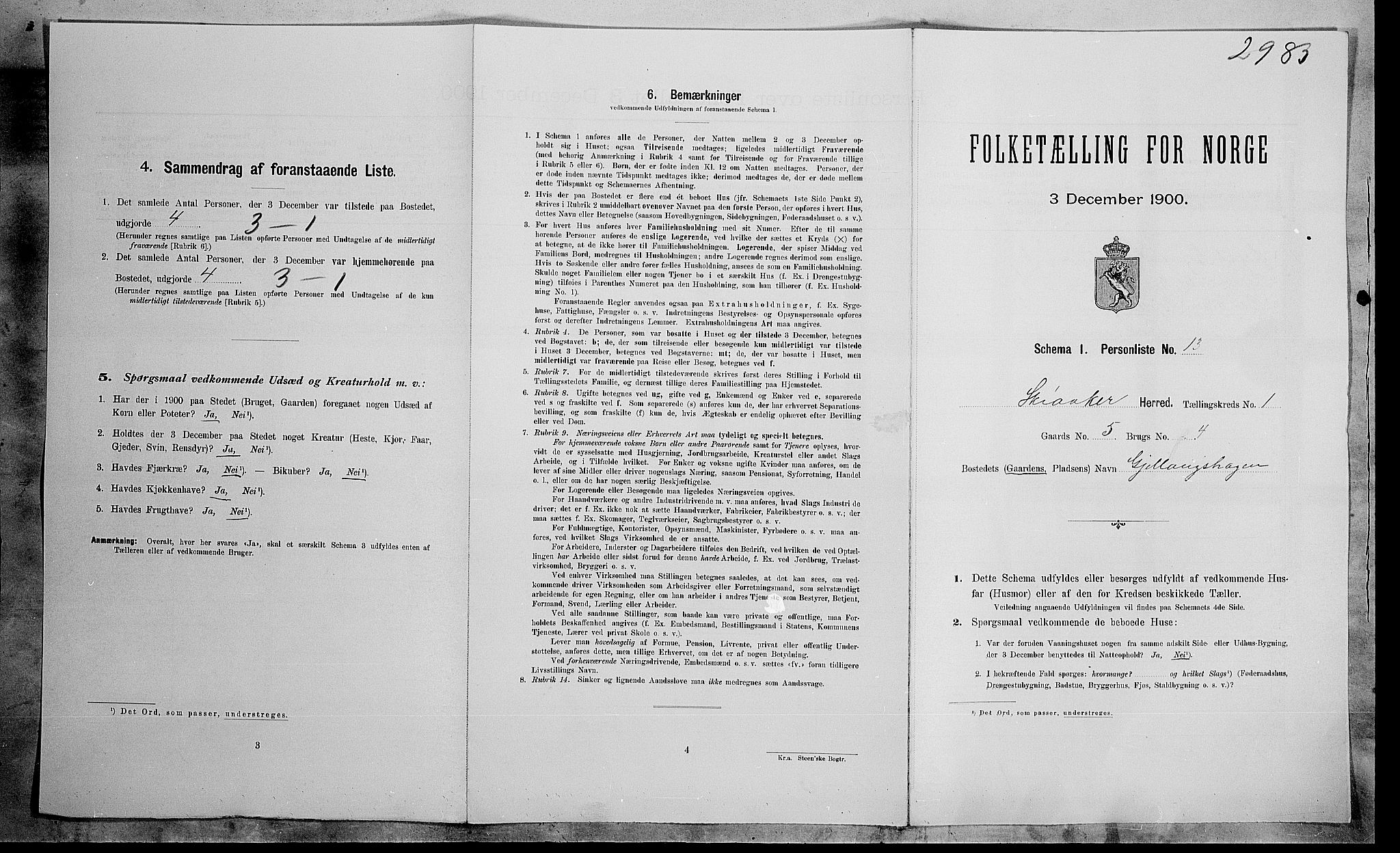 SAH, 1900 census for Skjåk, 1900, p. 62