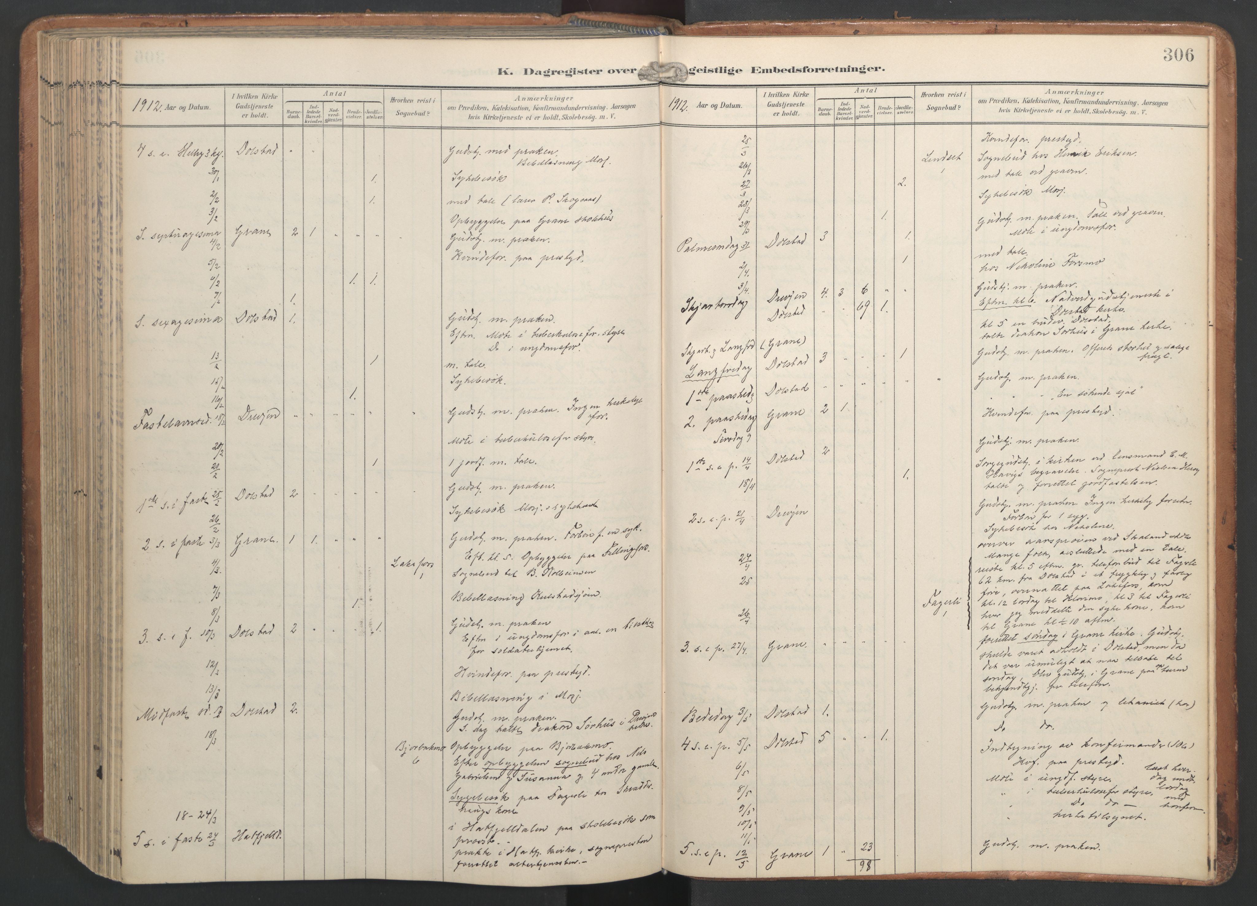 Ministerialprotokoller, klokkerbøker og fødselsregistre - Nordland, AV/SAT-A-1459/820/L0298: Parish register (official) no. 820A19, 1897-1915, p. 306