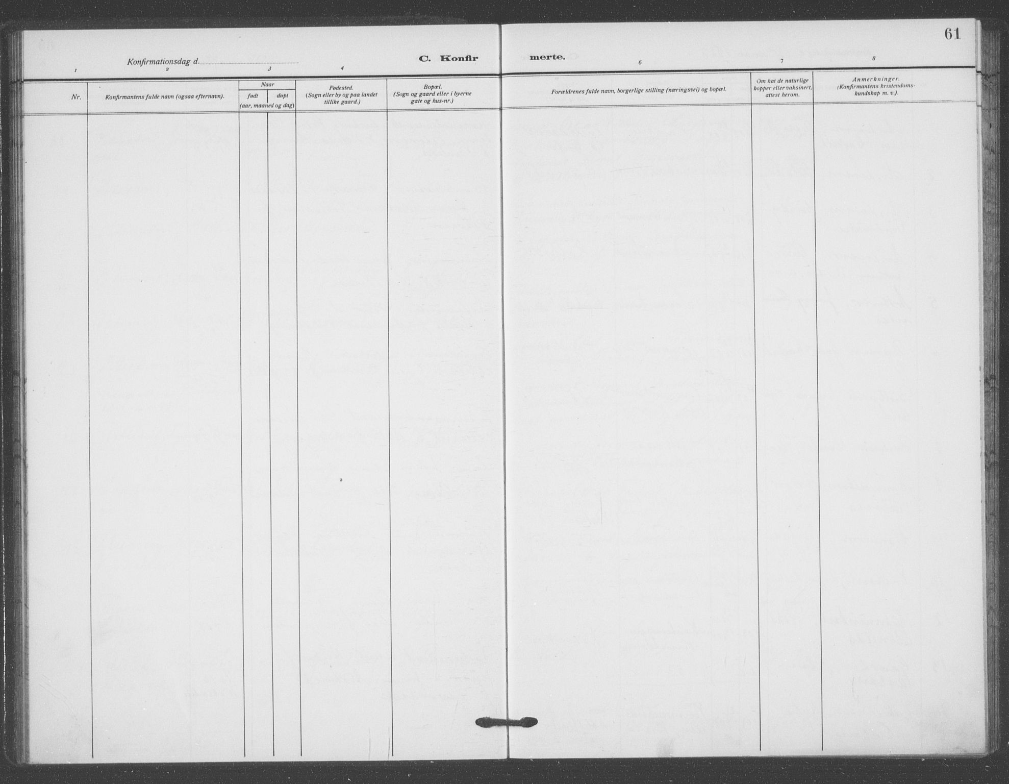 Oslo domkirke Kirkebøker, AV/SAO-A-10752/F/Fa/L0031: Parish register (official) no. 31, 1918-1941, p. 61