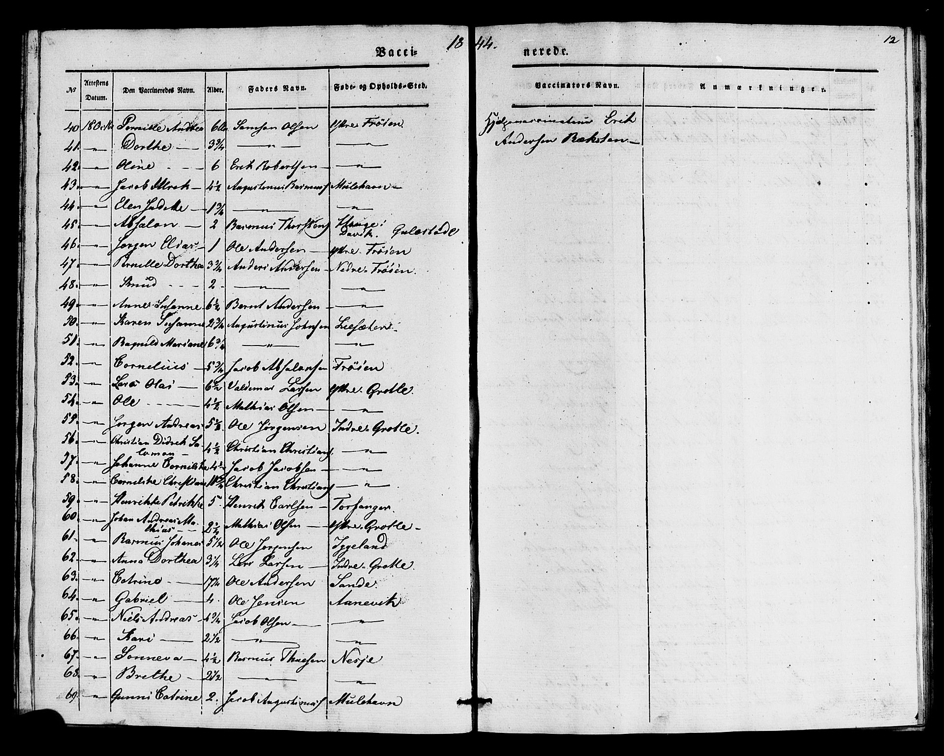 Kinn sokneprestembete, AV/SAB-A-80801/H/Haa/Haaa/L0016: Parish register (official) no. A 16, 1841-1858, p. 12