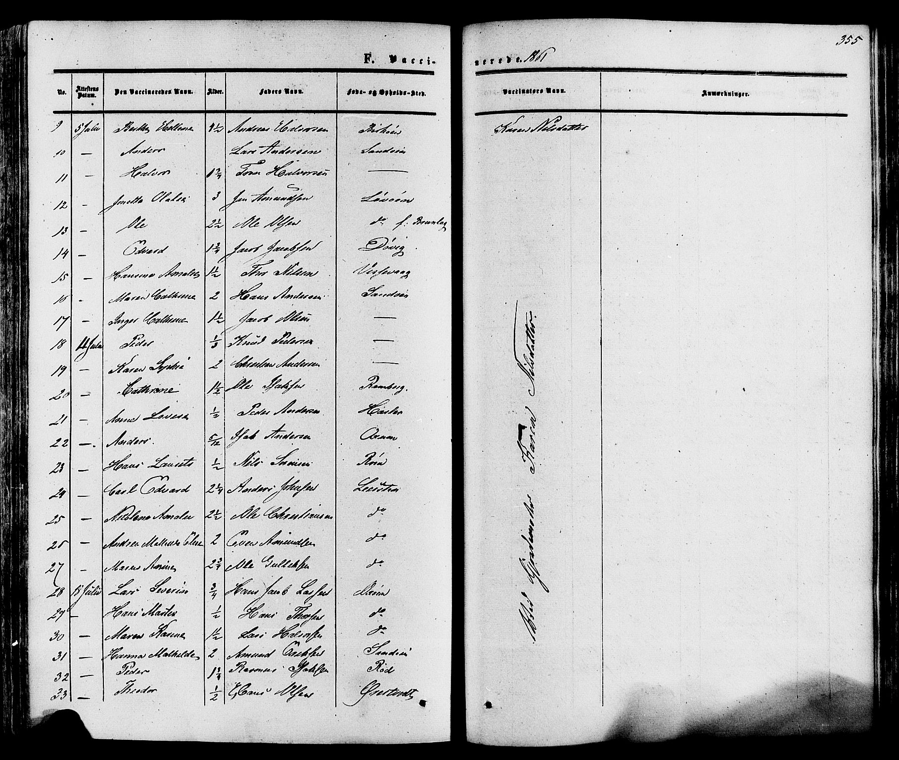 Eidanger kirkebøker, AV/SAKO-A-261/F/Fa/L0010: Parish register (official) no. 10, 1859-1874, p. 355