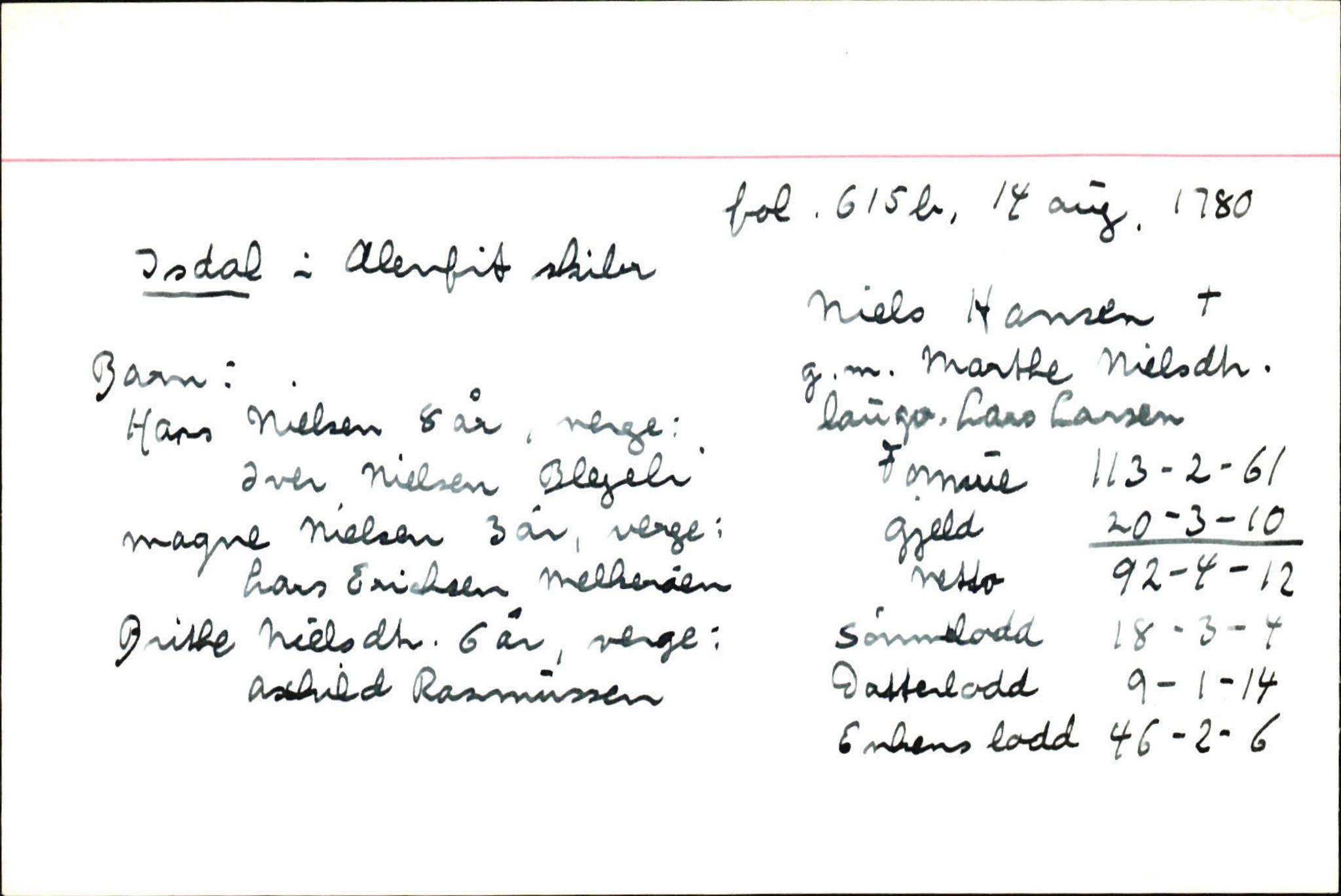 Skiftekort ved Statsarkivet i Bergen, SAB/SKIFTEKORT/001/L0003: Skifteprotokoll nr. 6, 1776-1783, p. 27