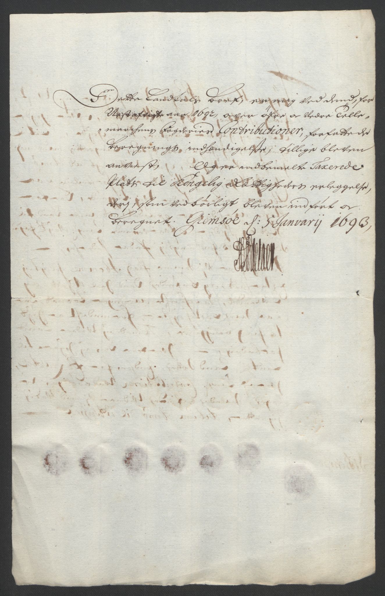 Rentekammeret inntil 1814, Reviderte regnskaper, Fogderegnskap, AV/RA-EA-4092/R35/L2090: Fogderegnskap Øvre og Nedre Telemark, 1692, p. 20