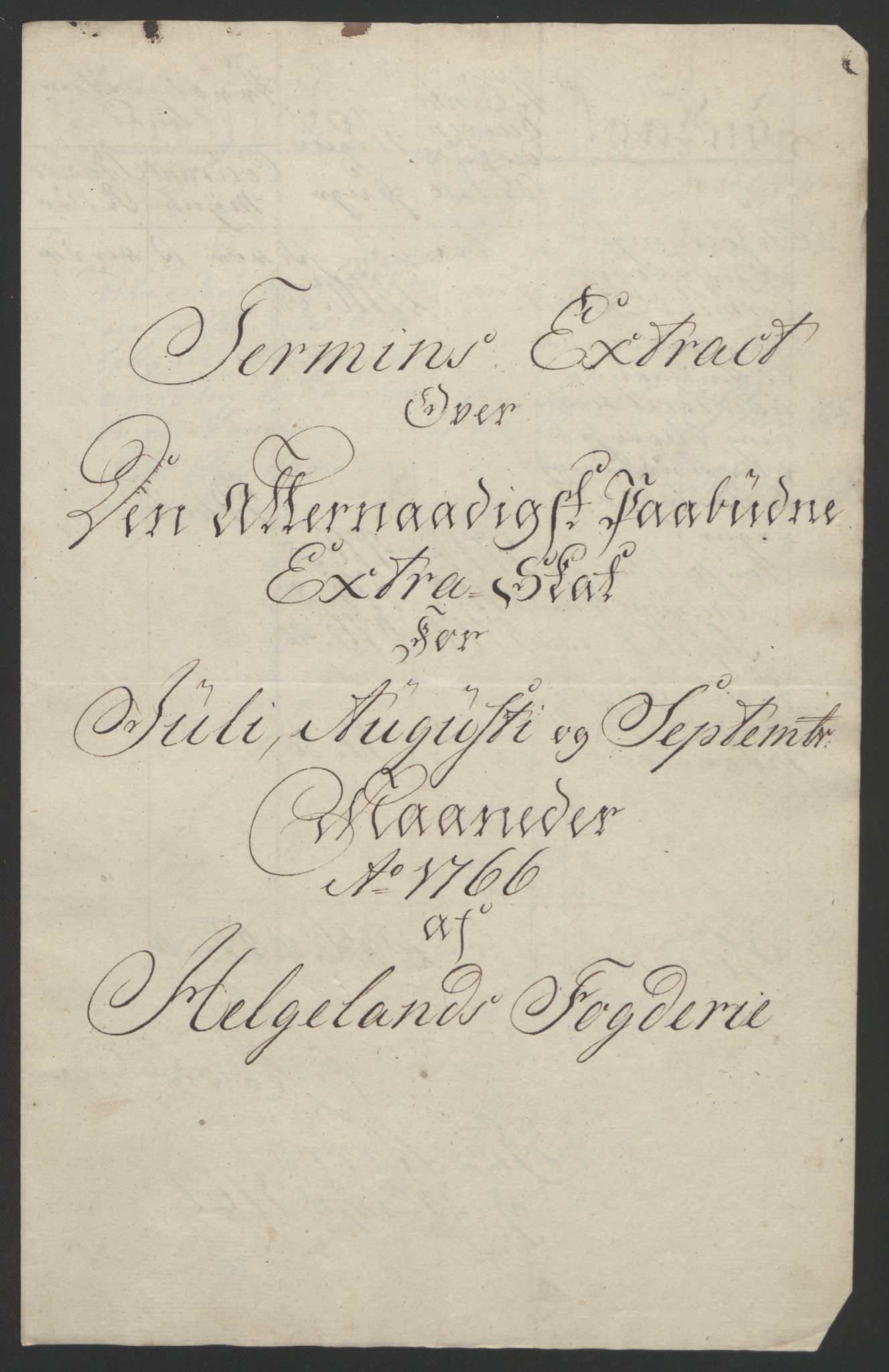 Rentekammeret inntil 1814, Reviderte regnskaper, Fogderegnskap, RA/EA-4092/R65/L4573: Ekstraskatten Helgeland, 1762-1772, p. 130