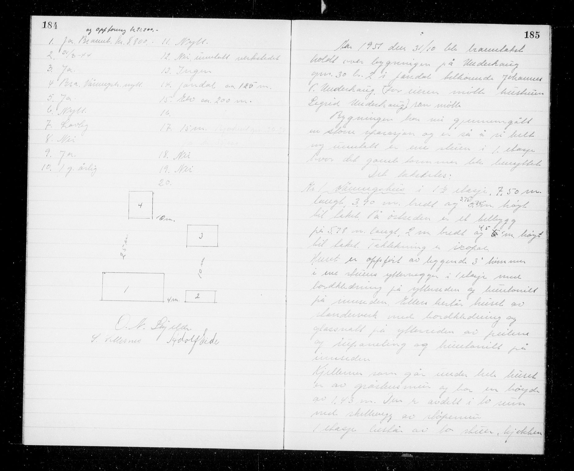 Lensmannen i Jondal, AV/SAB-A-33101/0012/L0003: Branntakstprotokoll, 1948-1951, p. 184-185