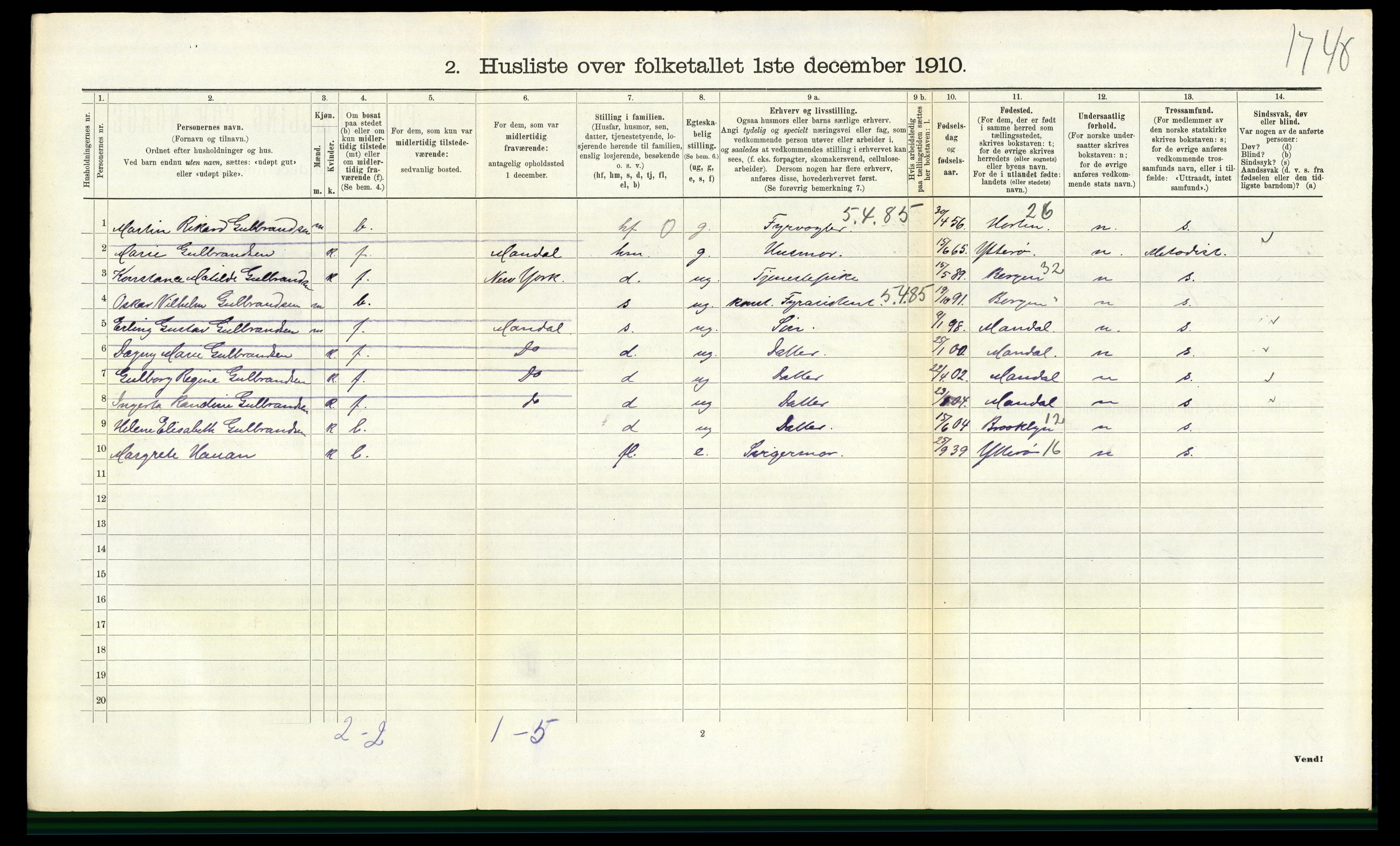 RA, 1910 census for Halse og Harkmark, 1910, p. 1245