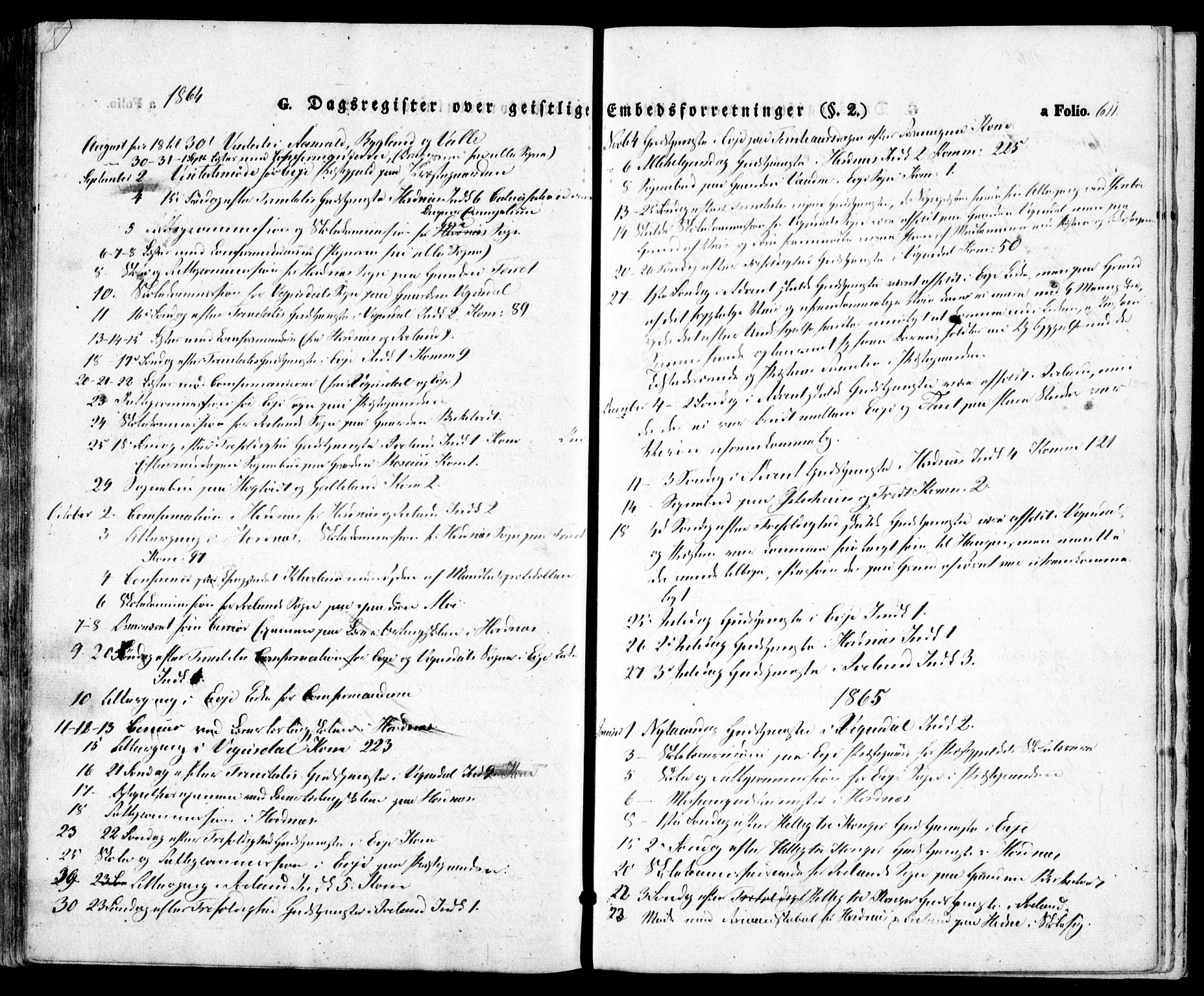 Evje sokneprestkontor, SAK/1111-0008/F/Fa/Faa/L0005: Parish register (official) no. A 5, 1843-1865, p. 611