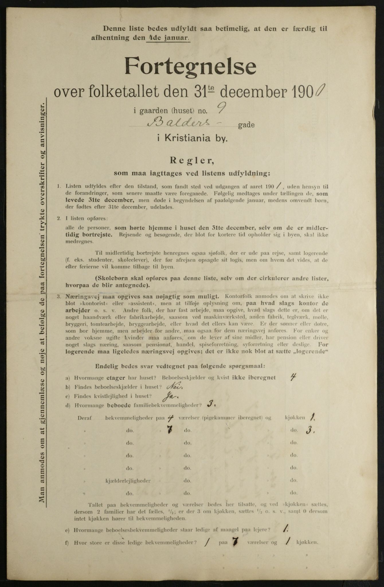 OBA, Municipal Census 1901 for Kristiania, 1901, p. 622