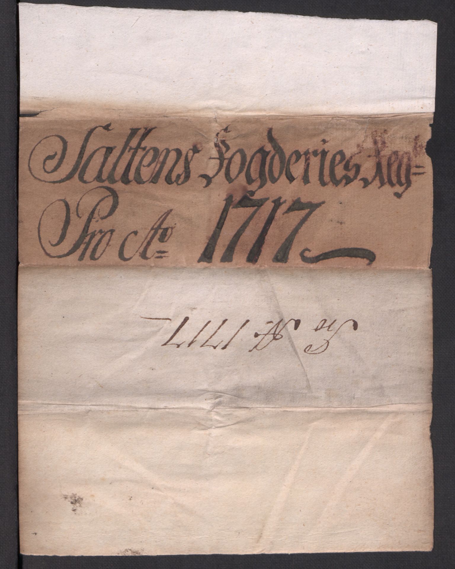 Rentekammeret inntil 1814, Reviderte regnskaper, Fogderegnskap, AV/RA-EA-4092/R66/L4587: Fogderegnskap Salten, 1717, p. 3