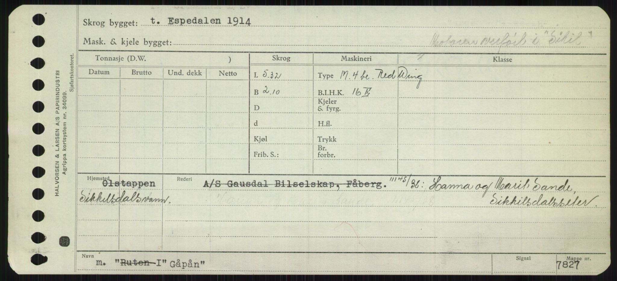 Sjøfartsdirektoratet med forløpere, Skipsmålingen, RA/S-1627/H/Ha/L0002/0002: Fartøy, Eik-Hill / Fartøy, G-Hill, p. 361