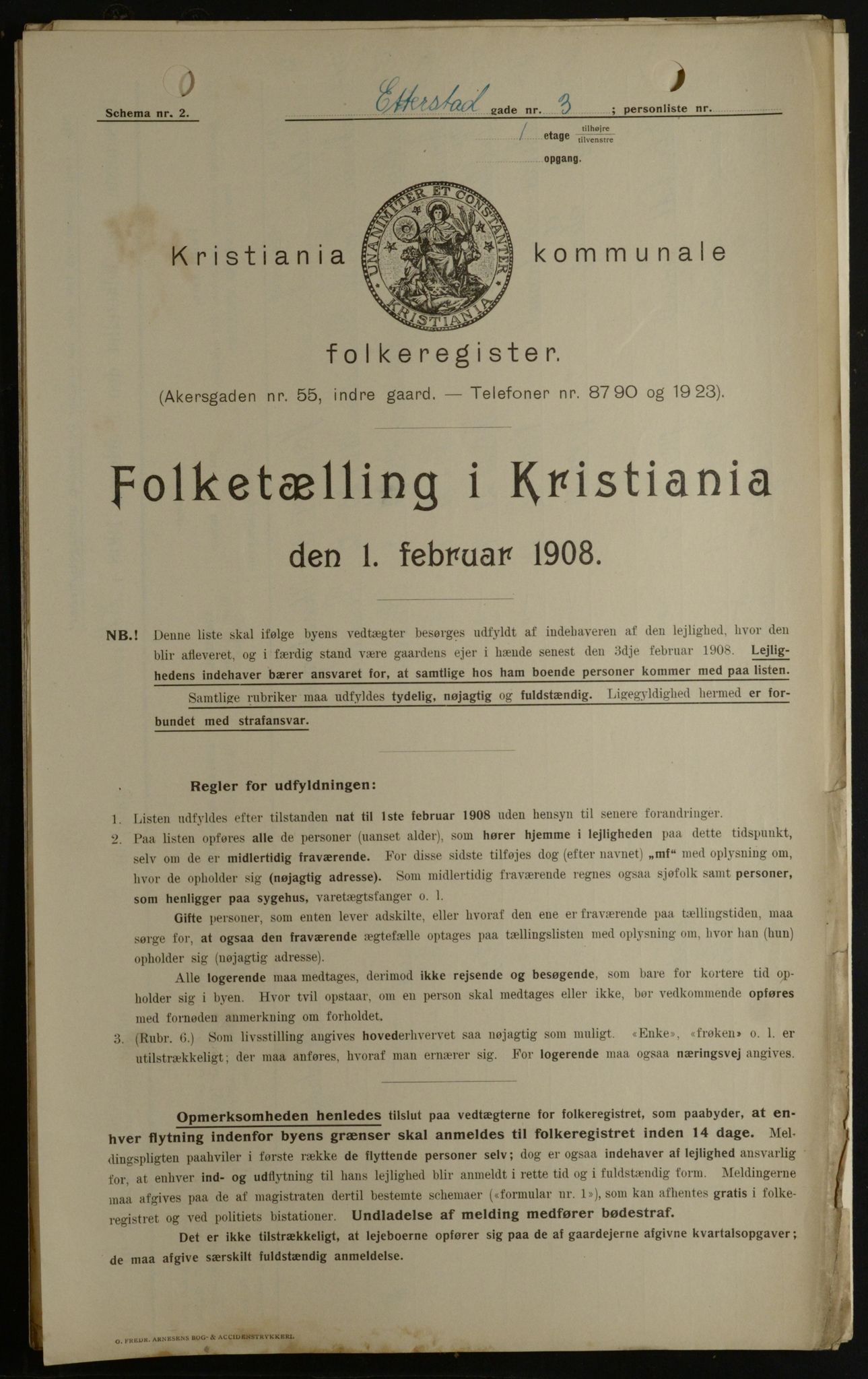 OBA, Municipal Census 1908 for Kristiania, 1908, p. 20357