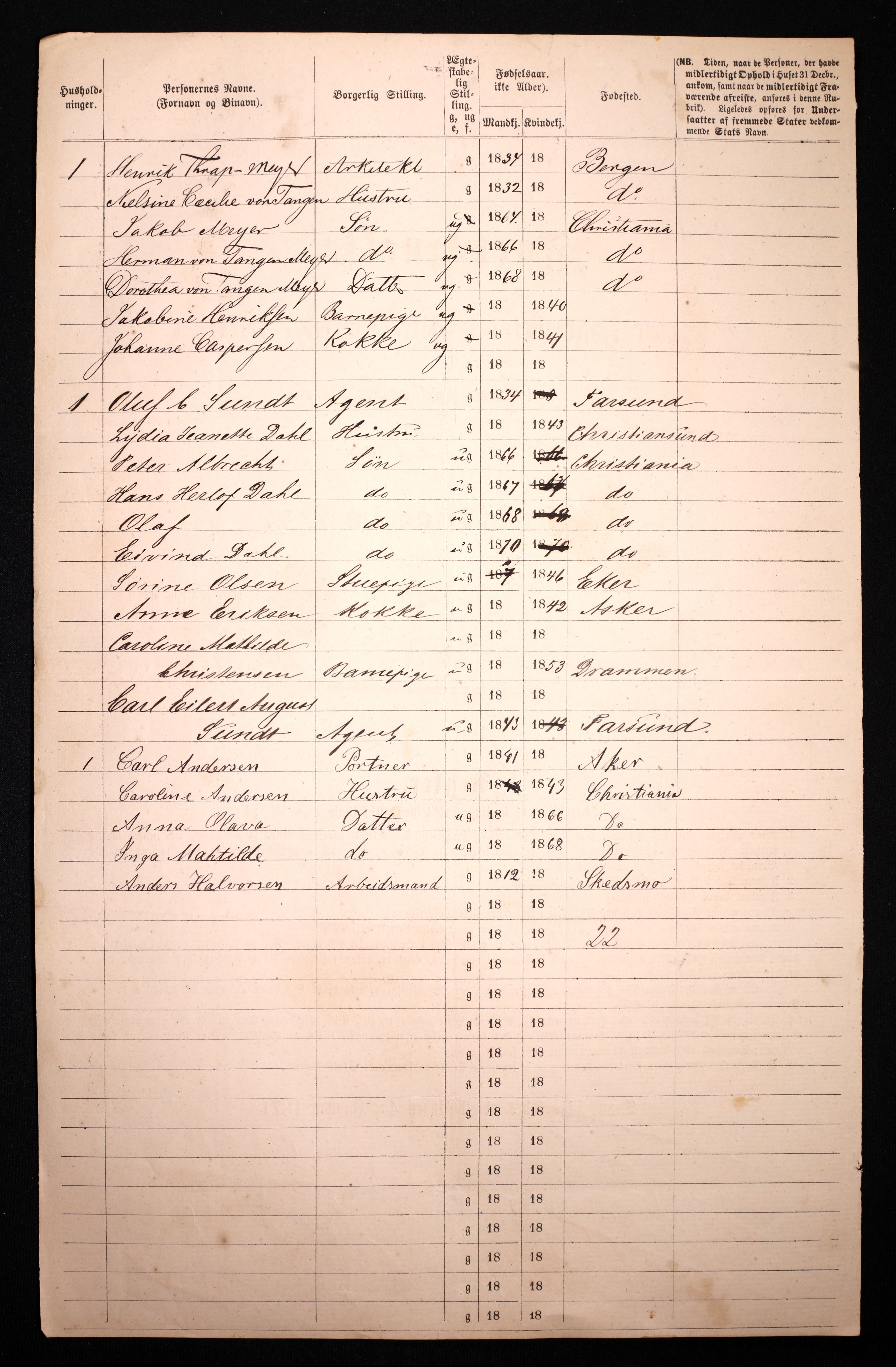 RA, 1870 census for 0301 Kristiania, 1870, p. 4632