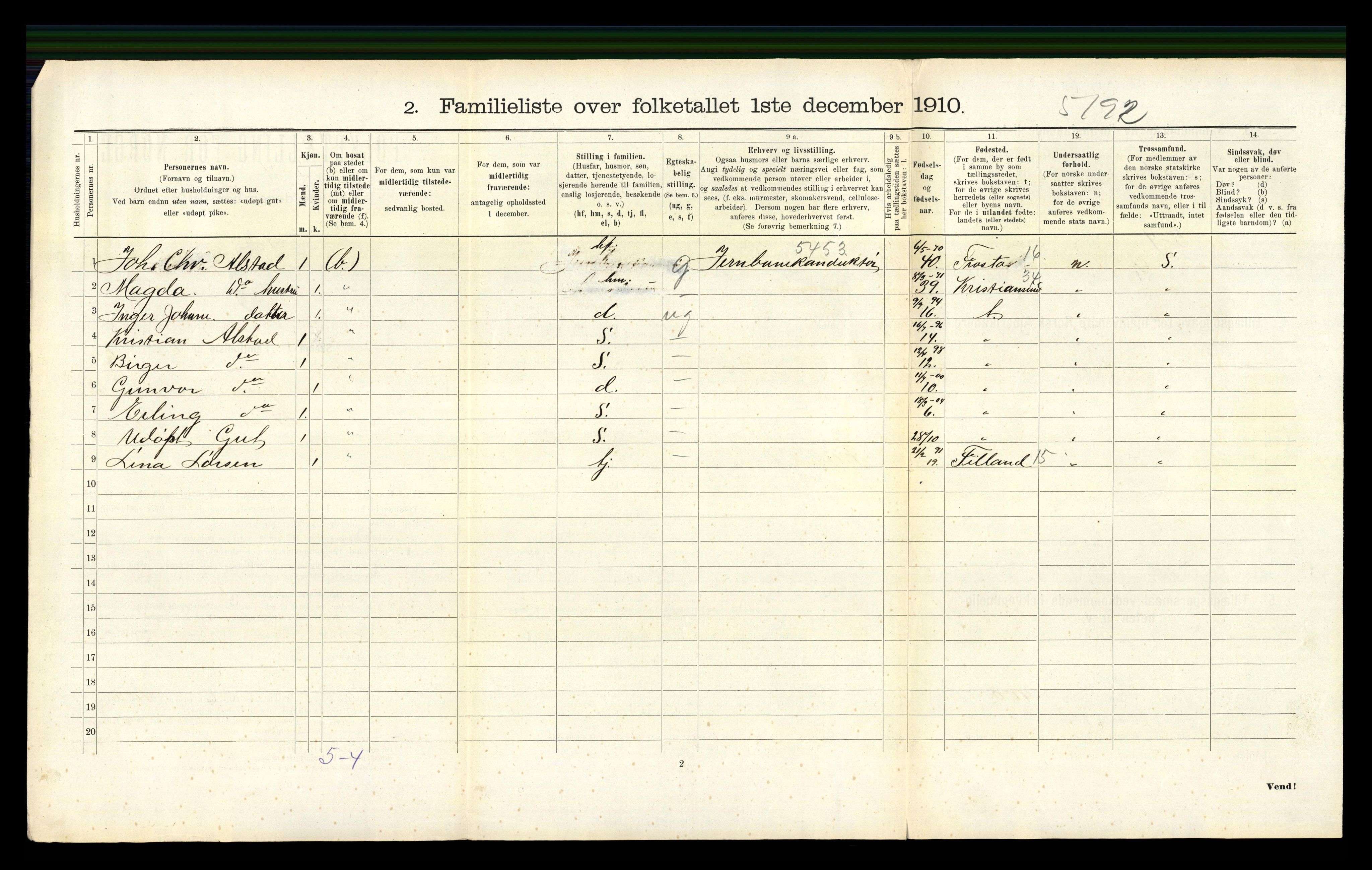 RA, 1910 census for Trondheim, 1910, p. 16348