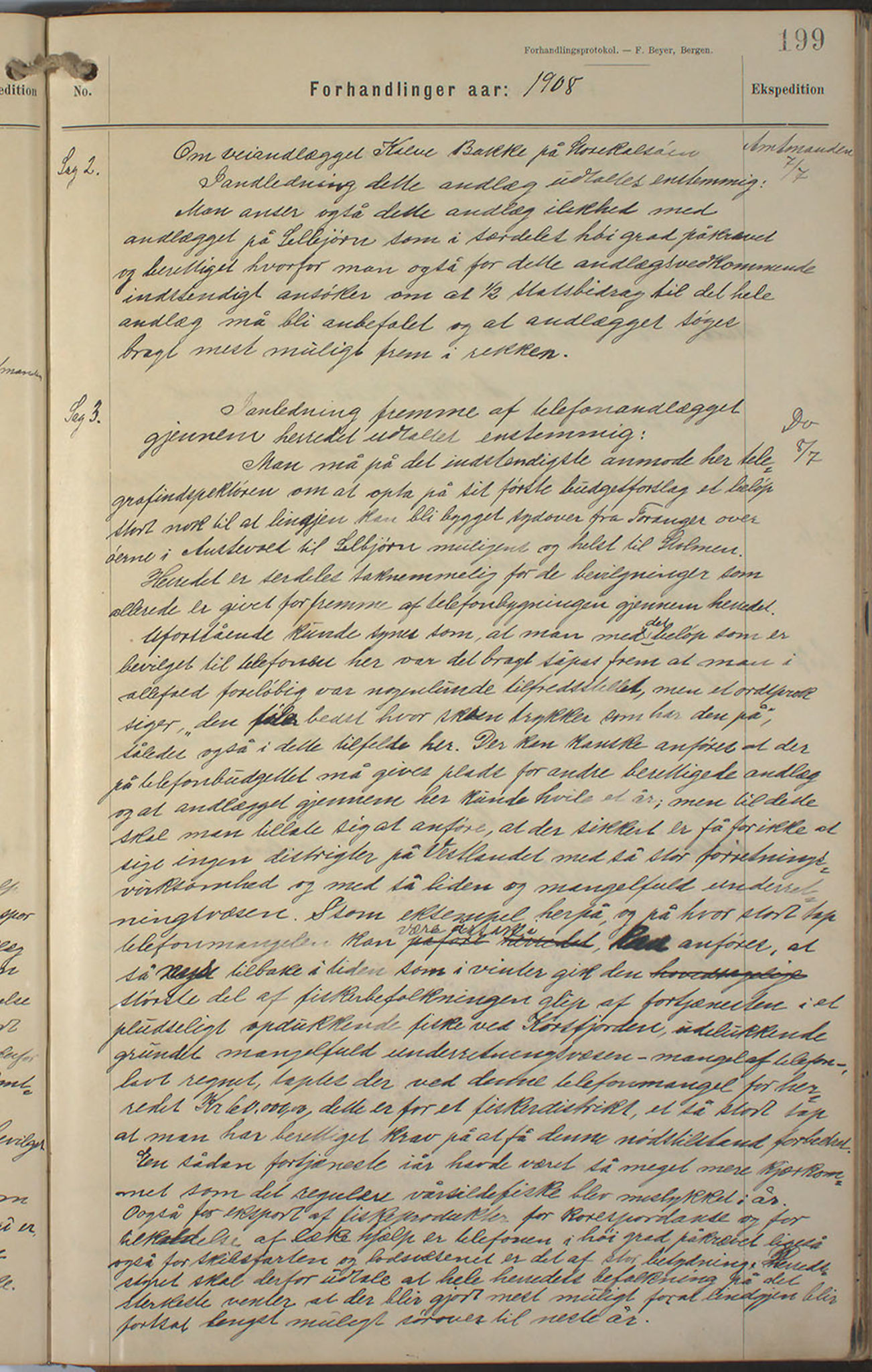 Austevoll kommune. Formannskapet, IKAH/1244-021/A/Aa/L0002a: Møtebok for heradstyret, 1901-1910, p. 396