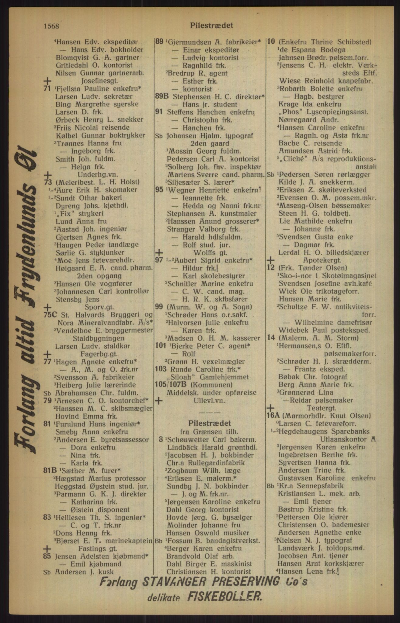 Kristiania/Oslo adressebok, PUBL/-, 1915, p. 1568