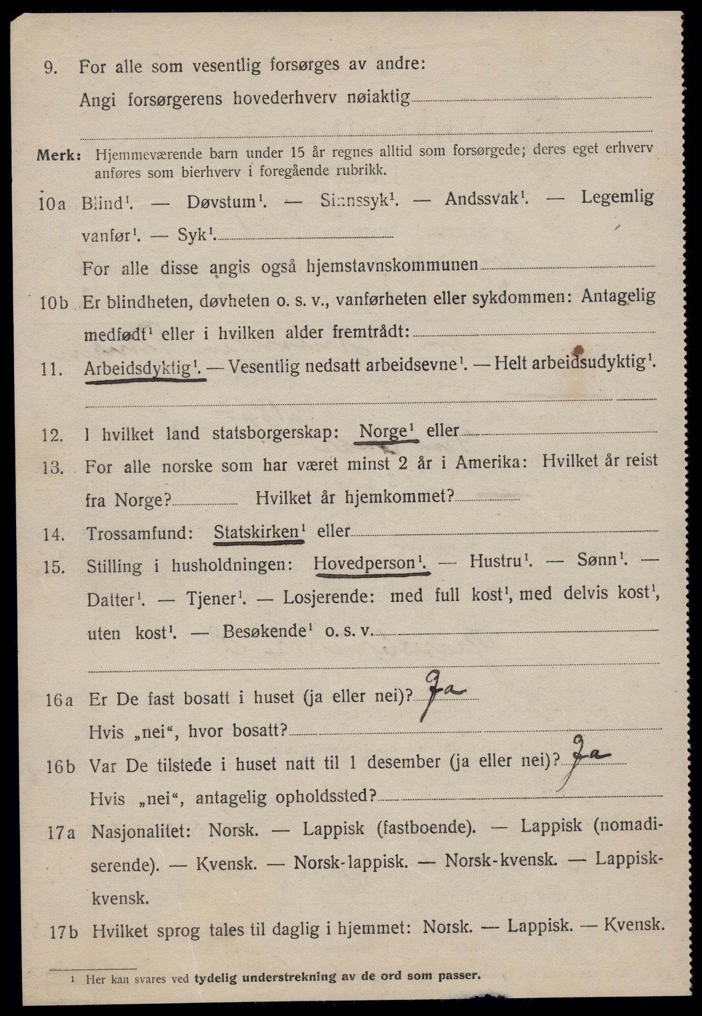 SAT, 1920 census for Kvenvær, 1920, p. 745