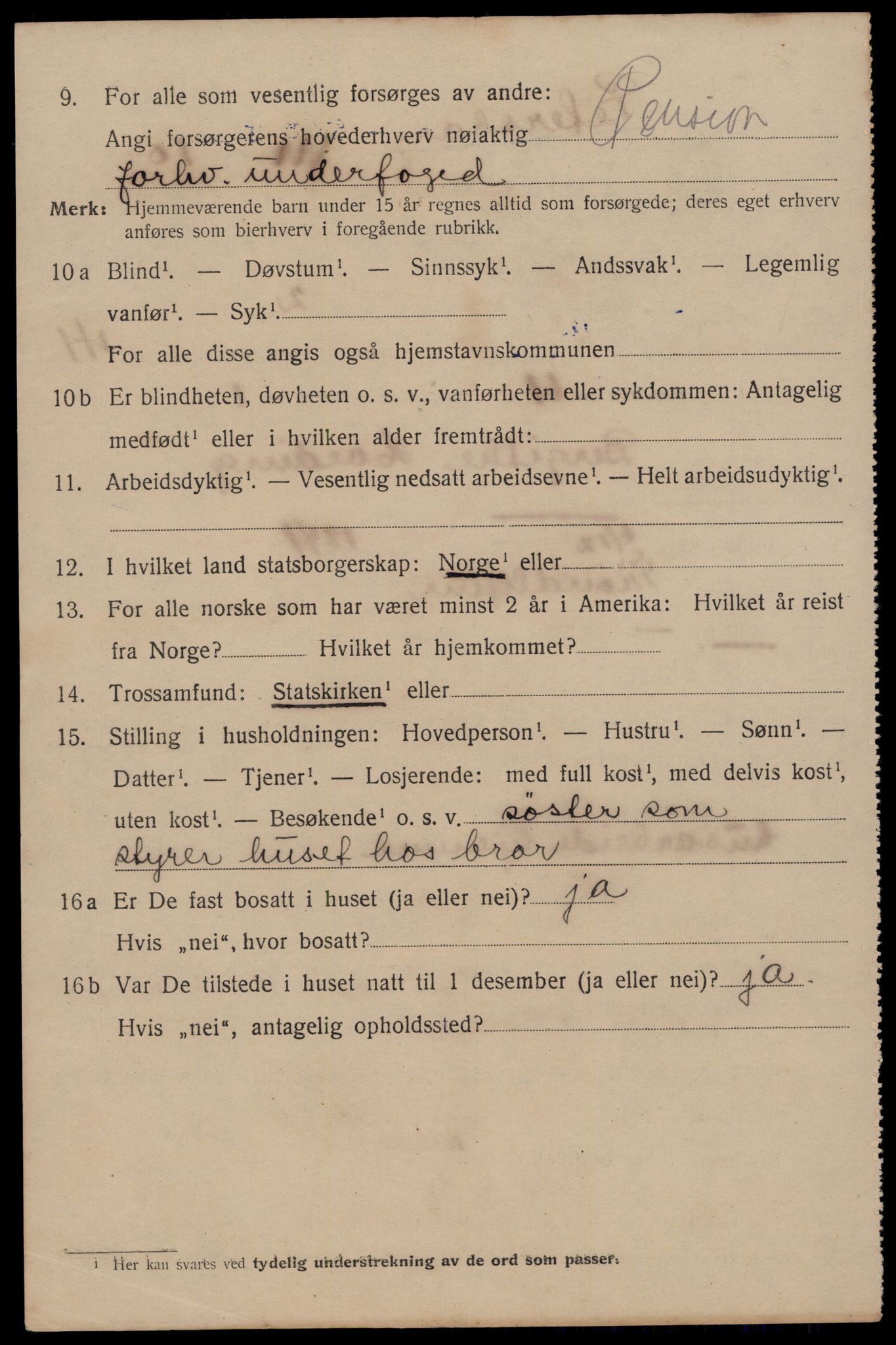 SAT, 1920 census for Trondheim, 1920, p. 92065