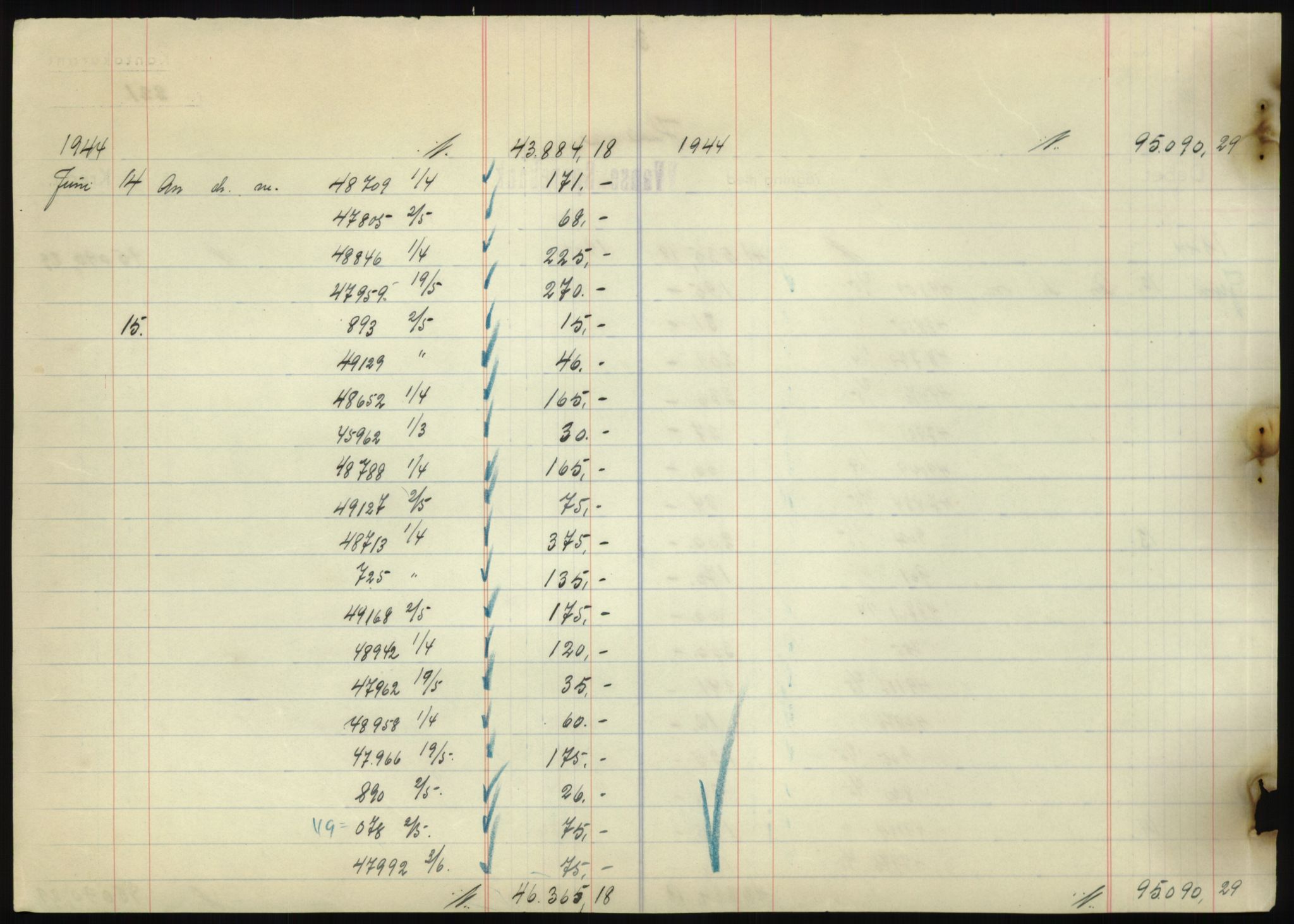 Forsvarsdepartementet, 10. kontor / Oppgjørskontoret, AV/RA-RAFA-1225/D/Db/L0180: Lista oppgjørskontor, 1942-1952, p. 2228