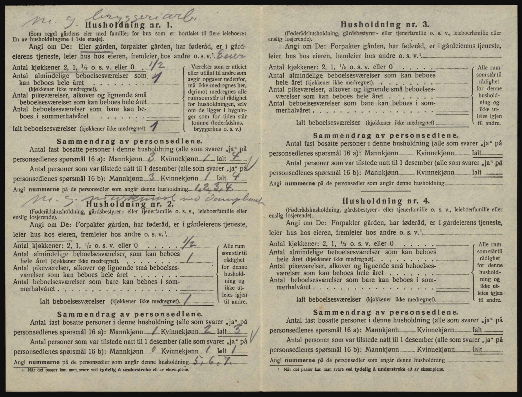 SAO, 1920 census for Glemmen, 1920, p. 1082