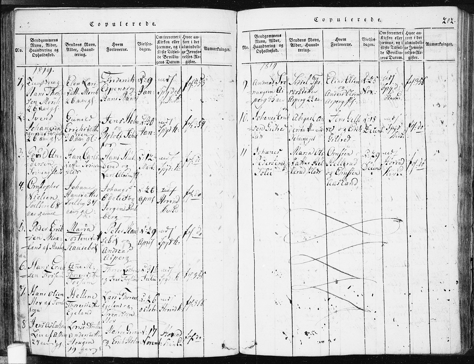 Spydeberg prestekontor Kirkebøker, SAO/A-10924/F/Fa/L0004: Parish register (official) no. I 4, 1814-1841, p. 202