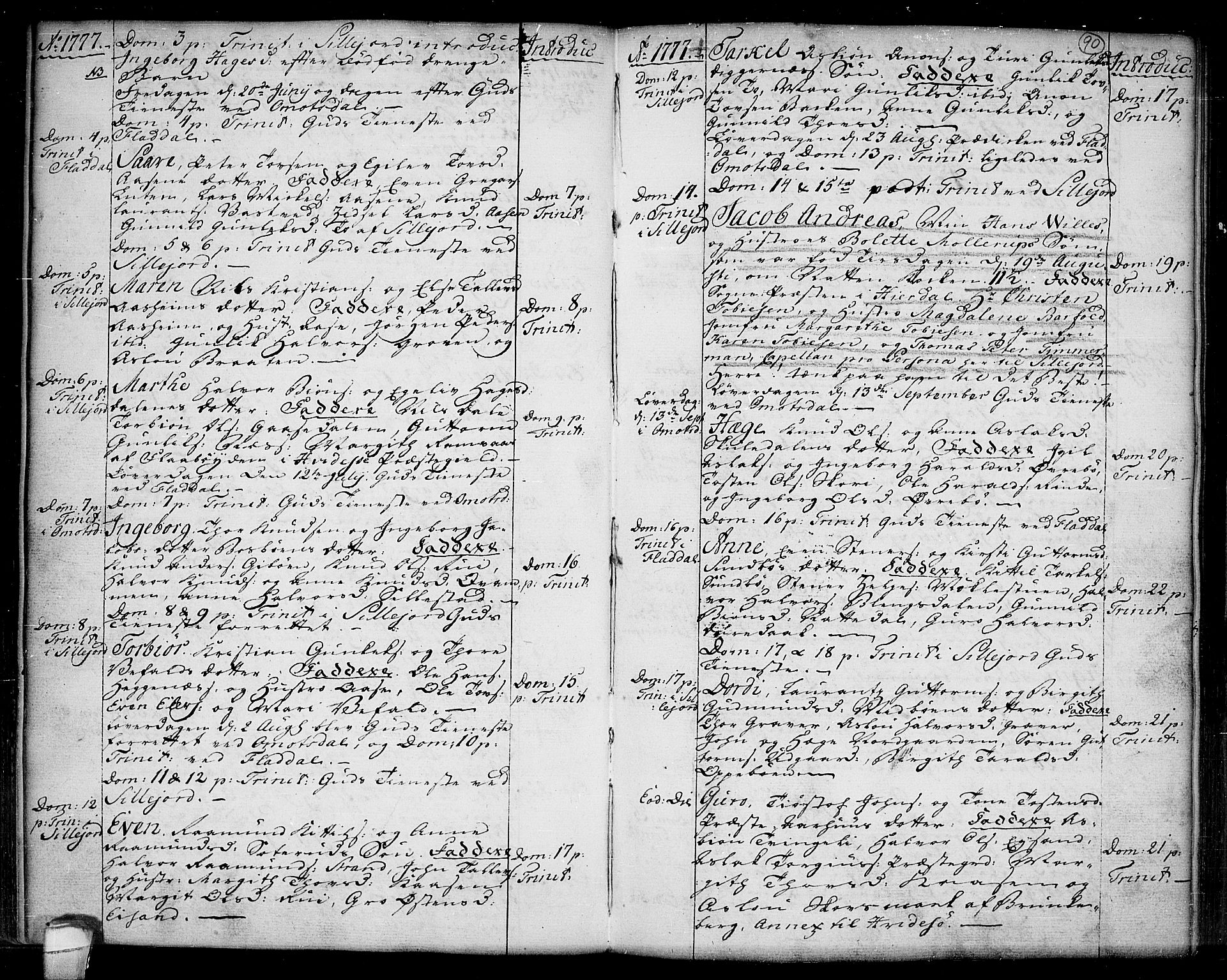 Seljord kirkebøker, SAKO/A-20/F/Fa/L0007: Parish register (official) no. I 7, 1755-1800, p. 90