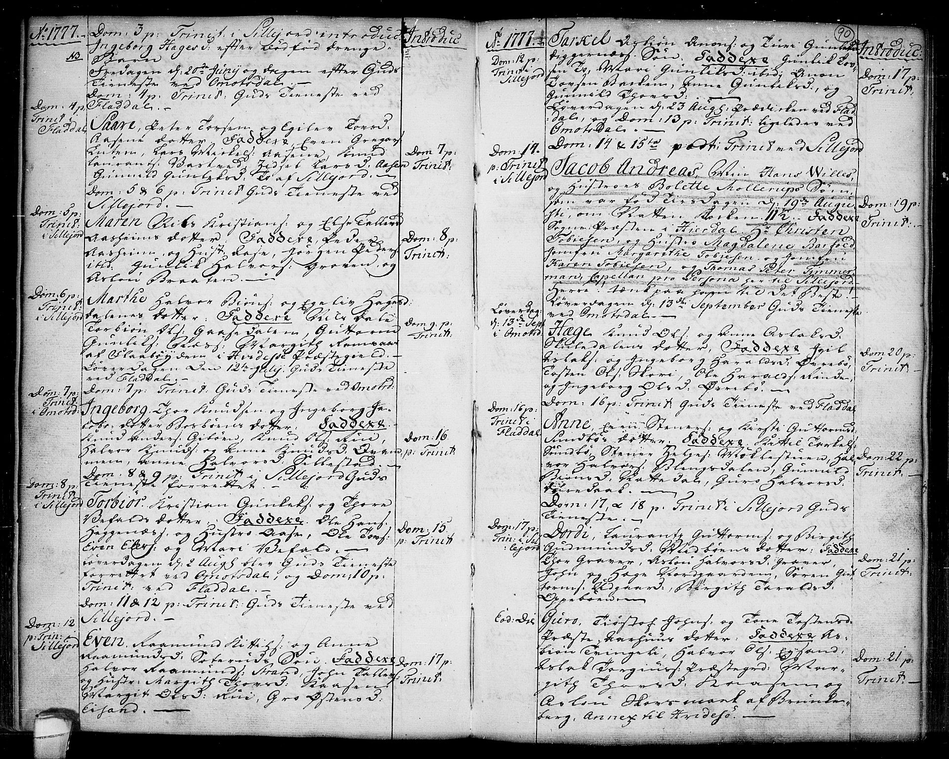 Seljord kirkebøker, AV/SAKO-A-20/F/Fa/L0007: Parish register (official) no. I 7, 1755-1800, p. 90