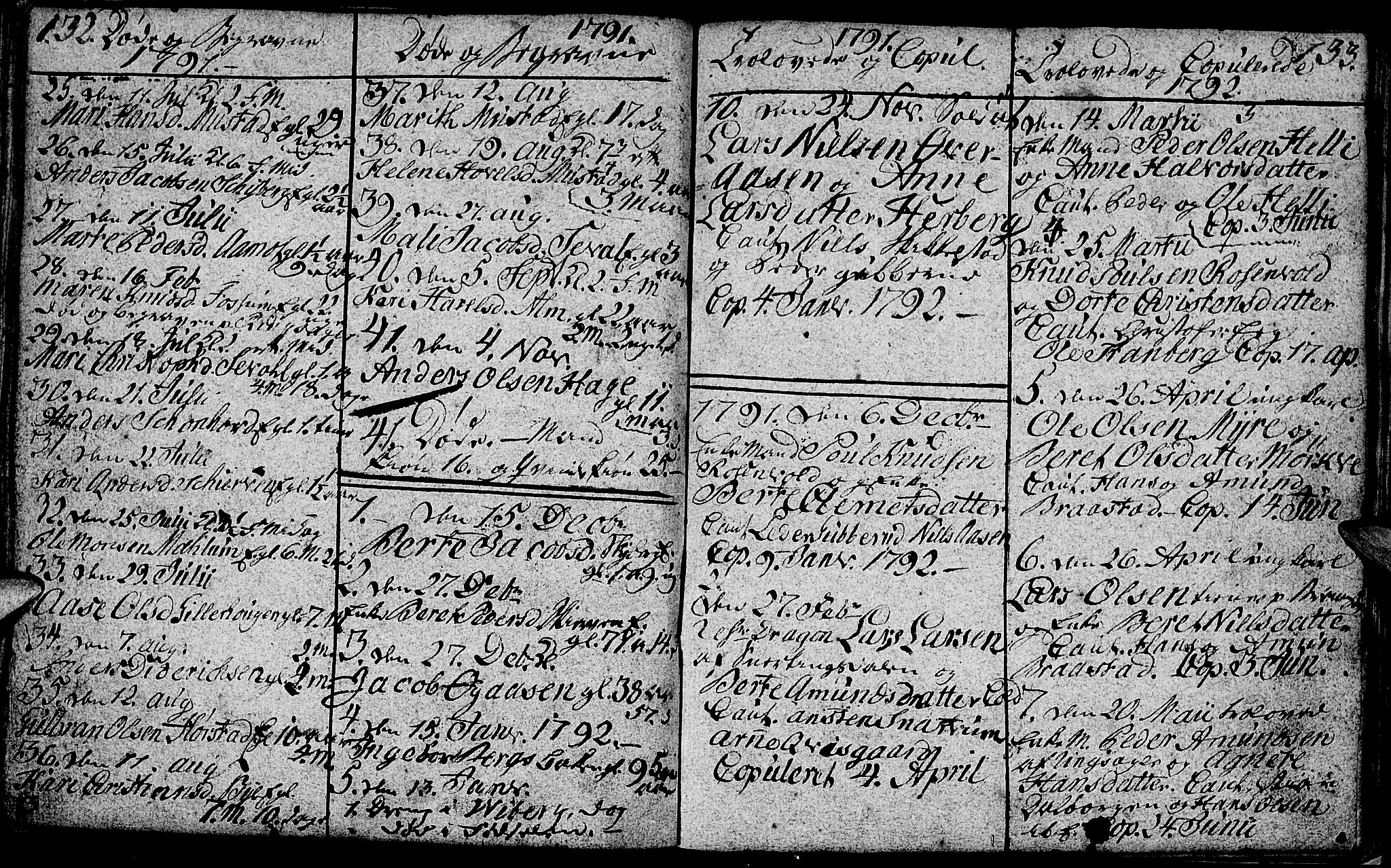 Vardal prestekontor, AV/SAH-PREST-100/H/Ha/Hab/L0002: Parish register (copy) no. 2, 1790-1803, p. 132-133