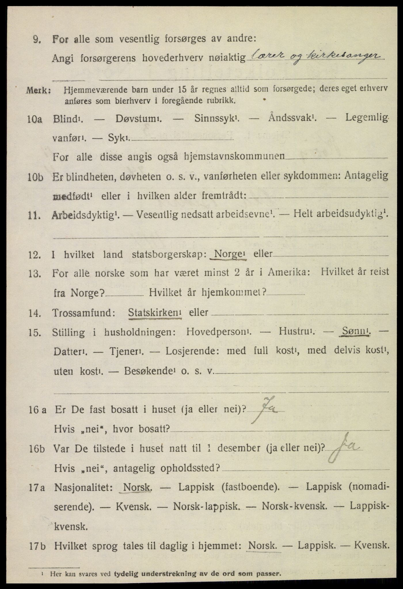 SAT, 1920 census for Rødøy, 1920, p. 5851