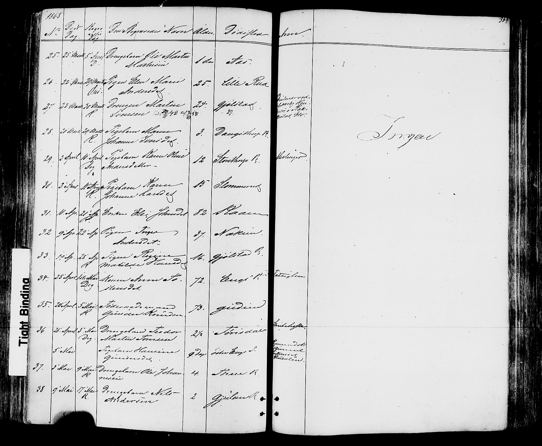 Rakkestad prestekontor Kirkebøker, AV/SAO-A-2008/F/Fa/L0011: Parish register (official) no. I 11, 1862-1877, p. 364