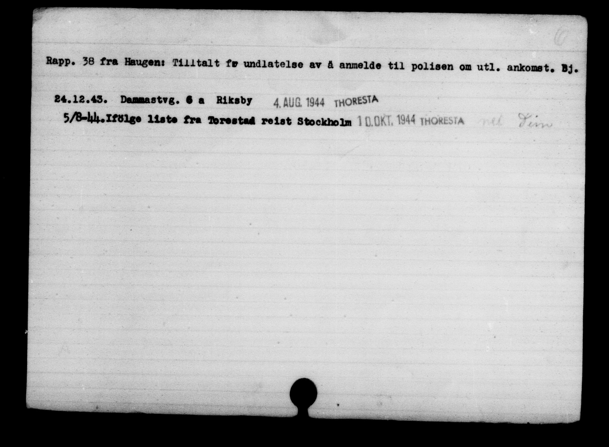 Den Kgl. Norske Legasjons Flyktningskontor, RA/S-6753/V/Va/L0003: Kjesäterkartoteket.  Flyktningenr. 2001-3495, 1940-1945, p. 856