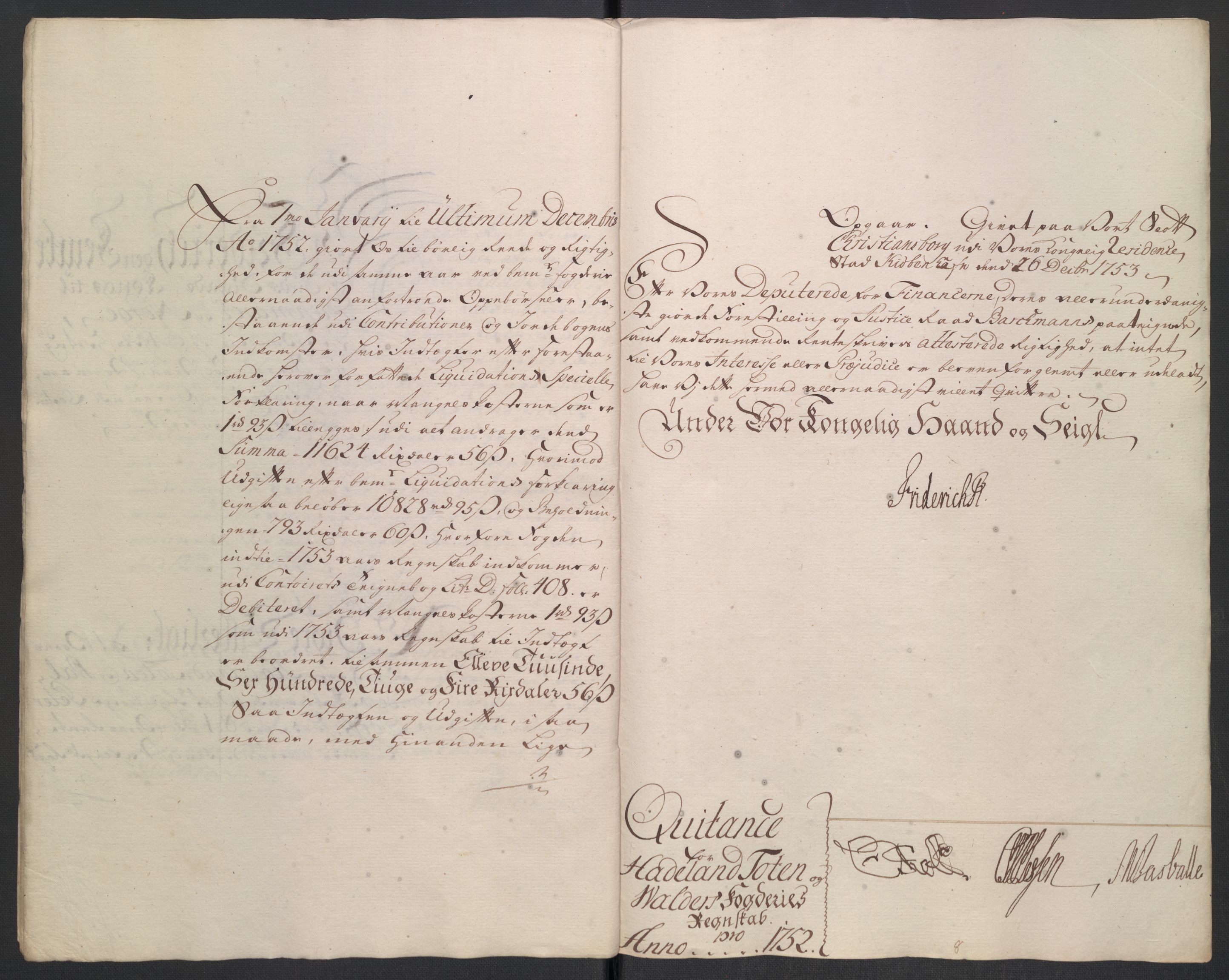 Rentekammeret inntil 1814, Reviderte regnskaper, Fogderegnskap, RA/EA-4092/R18/L1349: Fogderegnskap Hadeland, Toten og Valdres, 1752-1753, p. 41