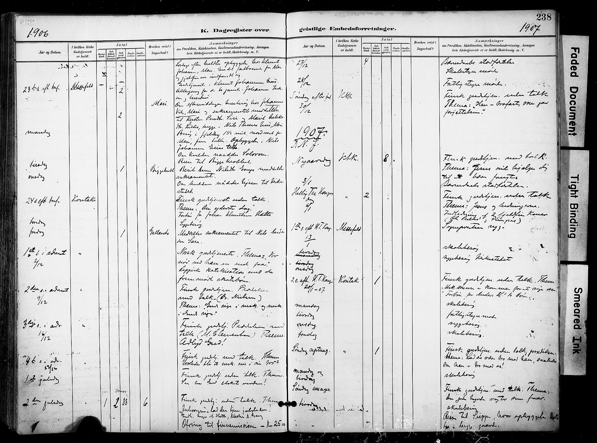 Kautokeino sokneprestembete, AV/SATØ-S-1340/H/Ha/L0005.kirke: Parish register (official) no. 5, 1896-1916, p. 238