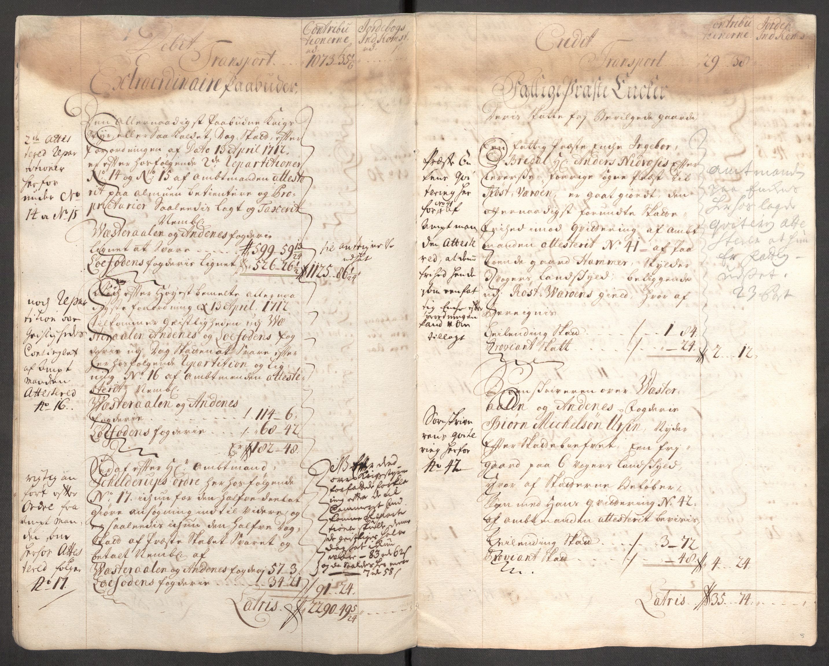 Rentekammeret inntil 1814, Reviderte regnskaper, Fogderegnskap, AV/RA-EA-4092/R67/L4679: Fogderegnskap Vesterålen, Andenes og Lofoten, 1711-1713, p. 71