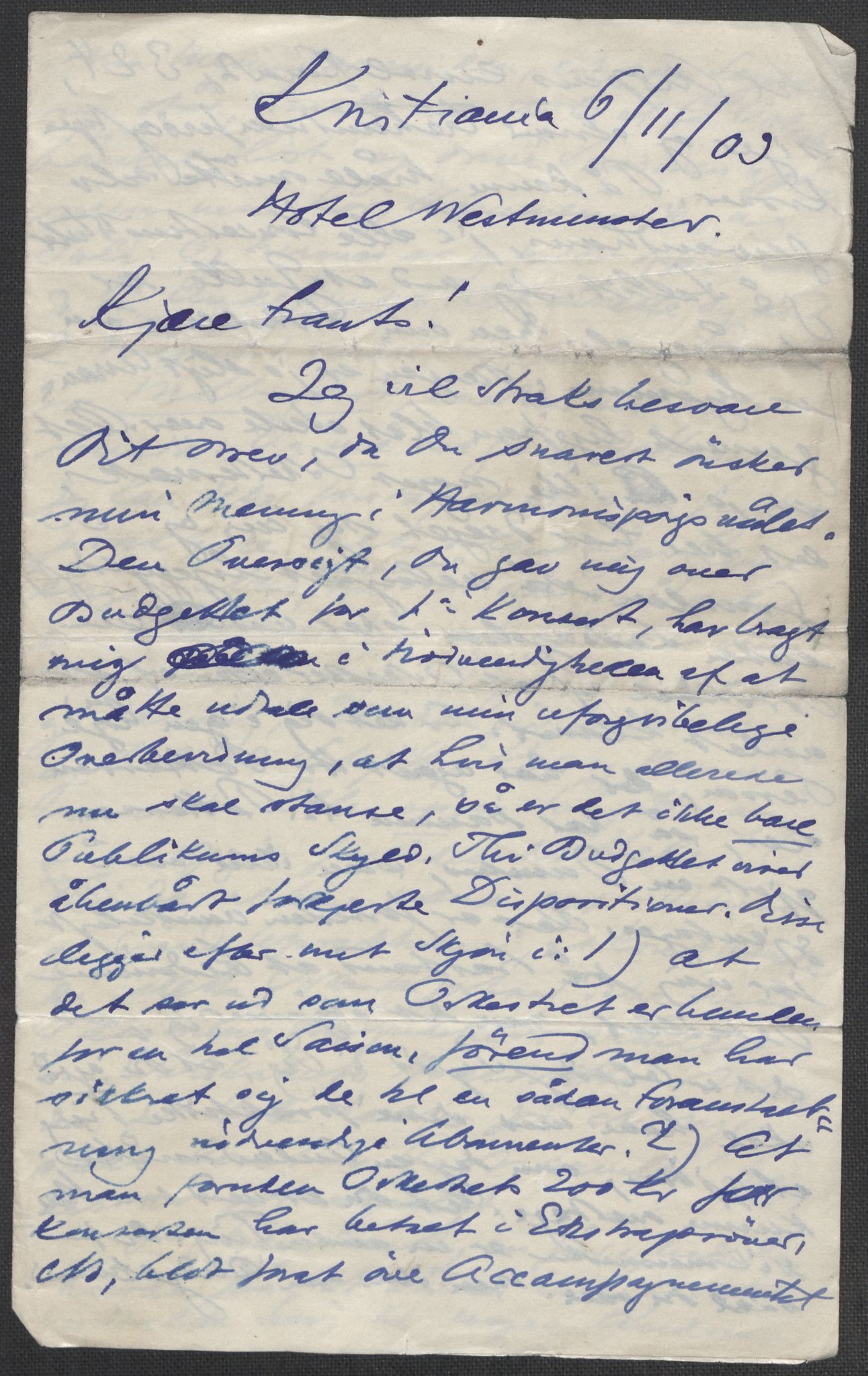 Beyer, Frants, AV/RA-PA-0132/F/L0001: Brev fra Edvard Grieg til Frantz Beyer og "En del optegnelser som kan tjene til kommentar til brevene" av Marie Beyer, 1872-1907, p. 735